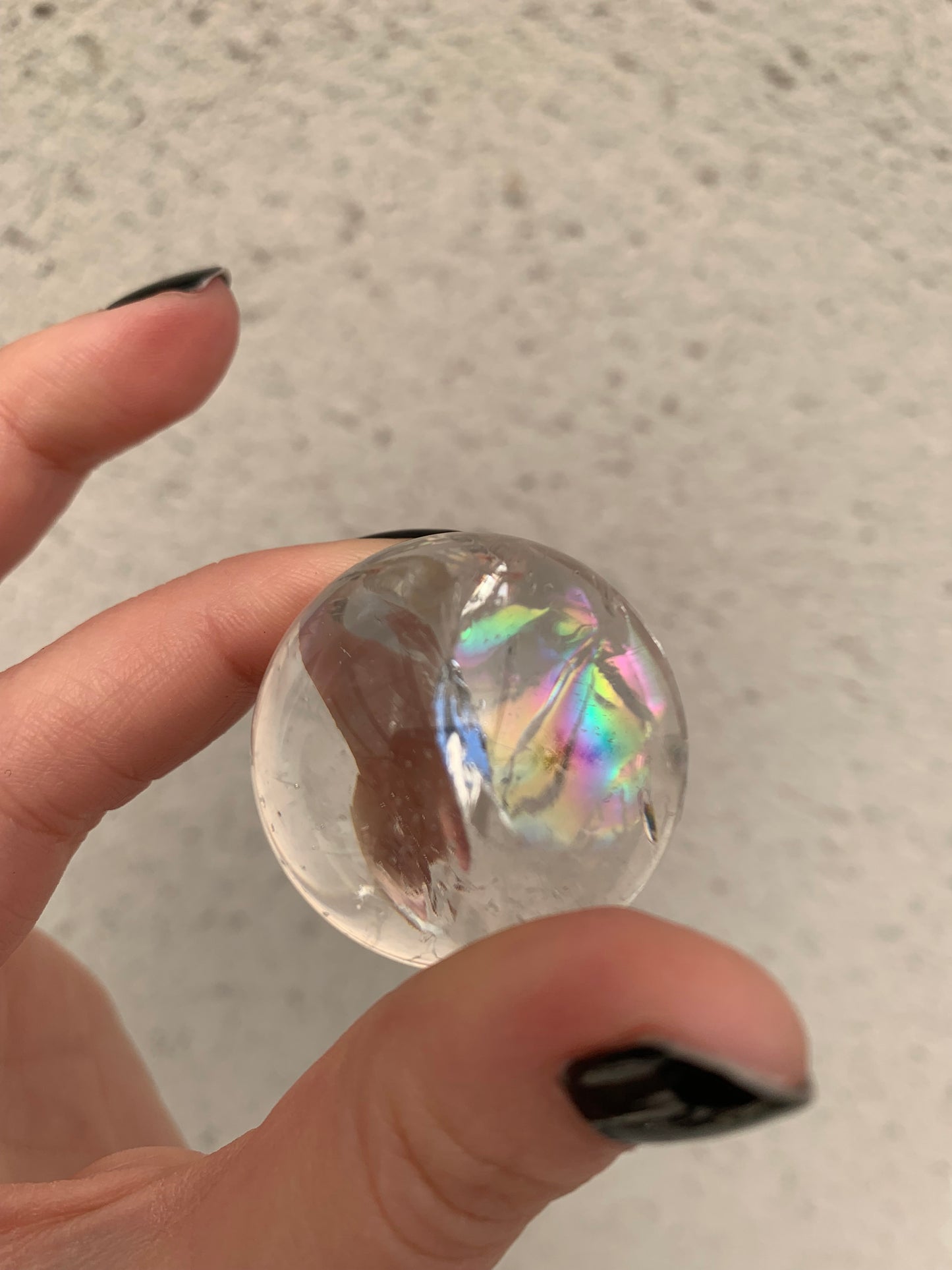 Rock crystal sphere
