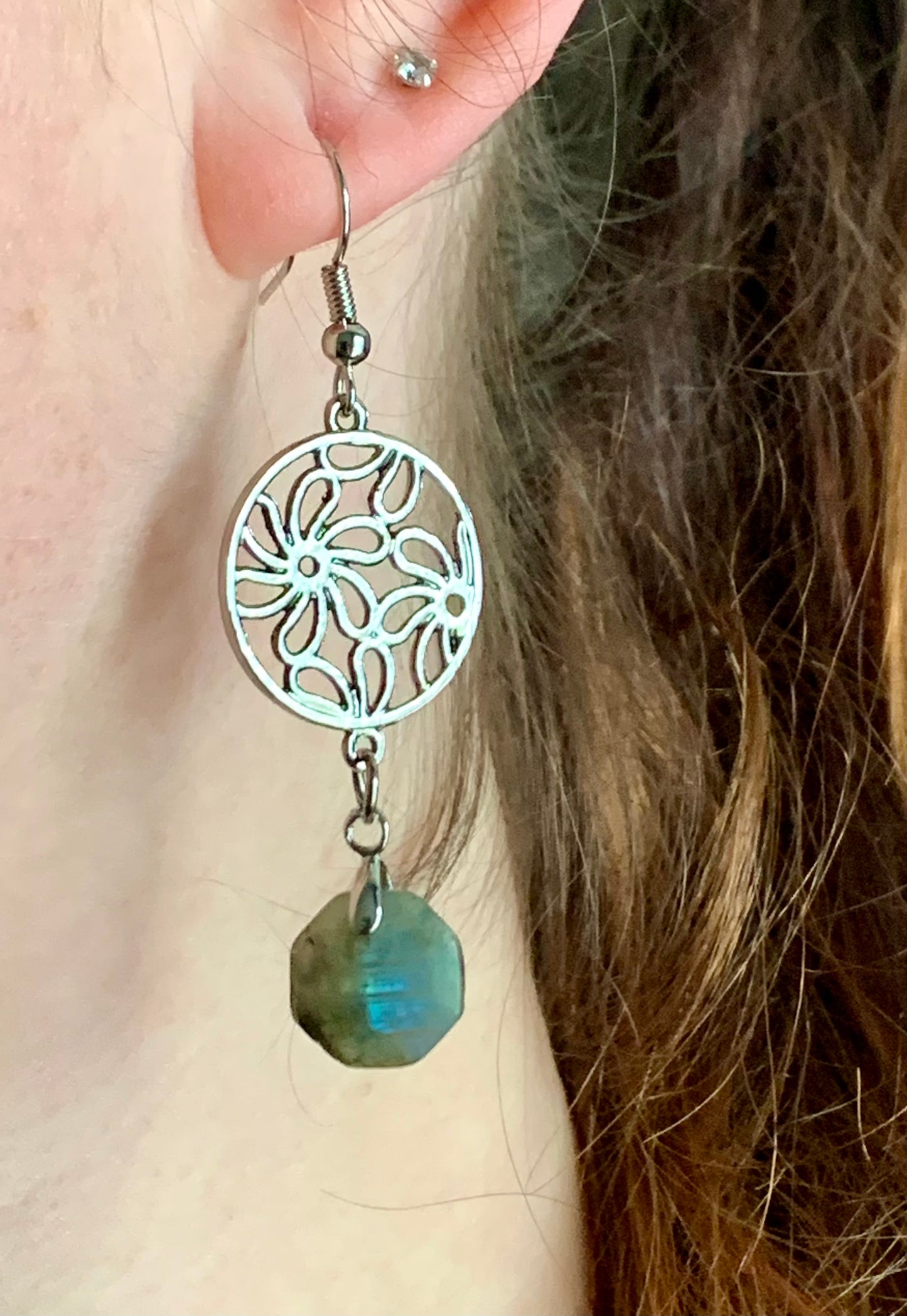 Labradorite earrings