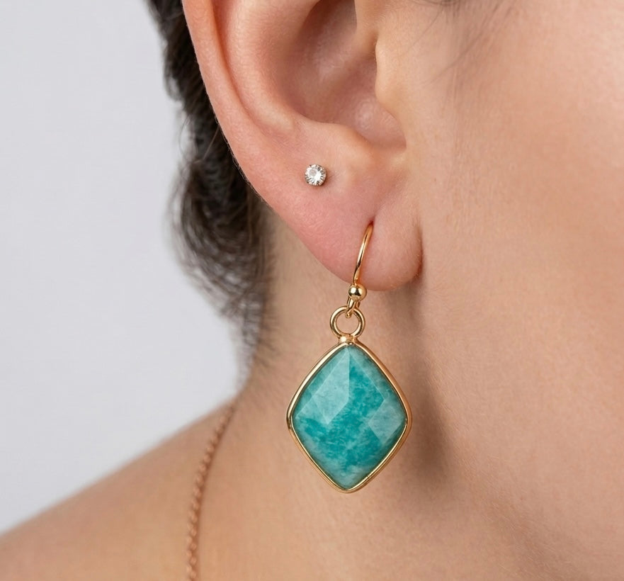 Boucles d’oreilles amazonite