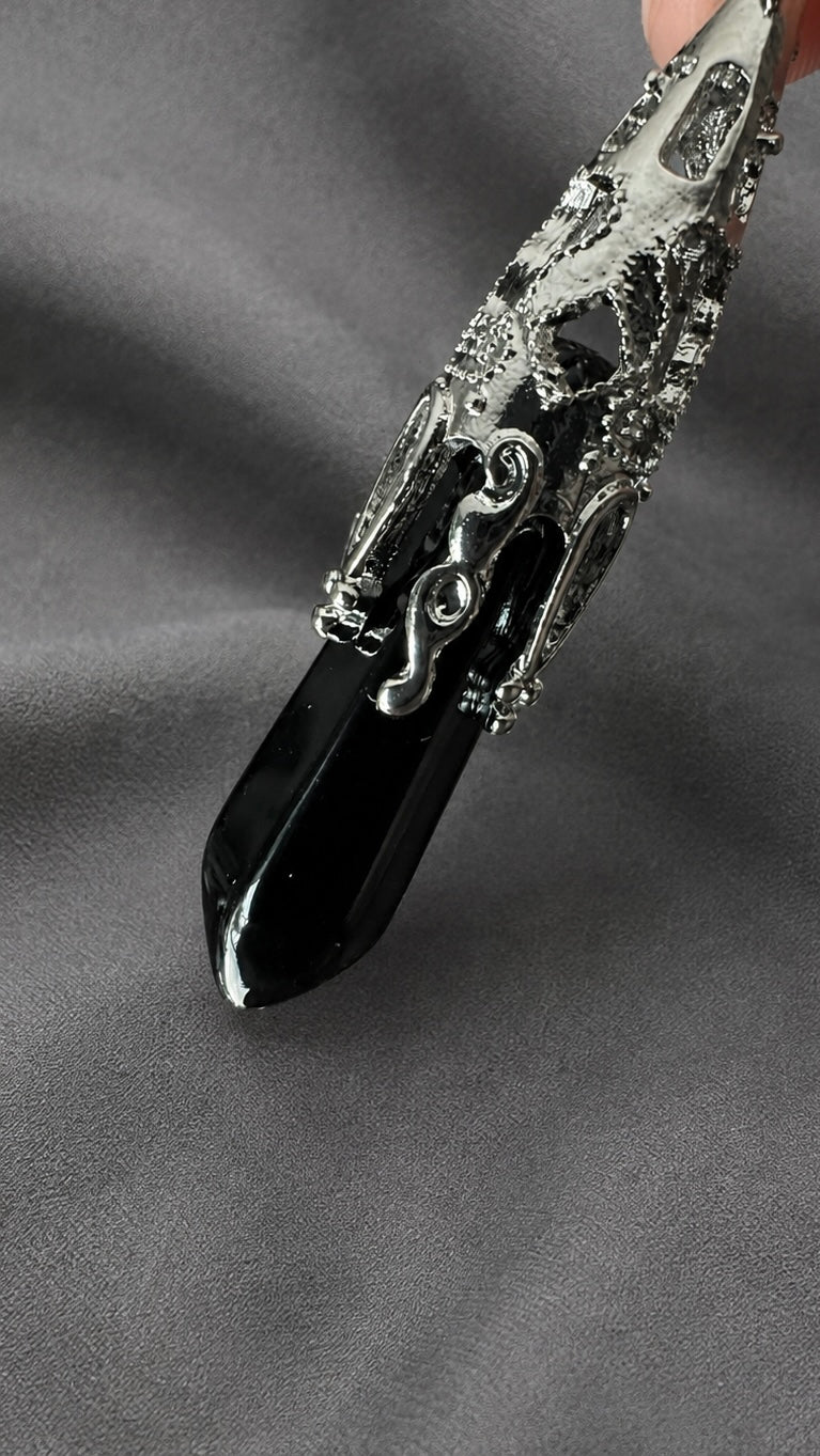 Pendule obsidienne noire