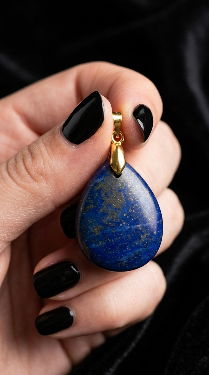 Pendentif goutte lapis lazuli