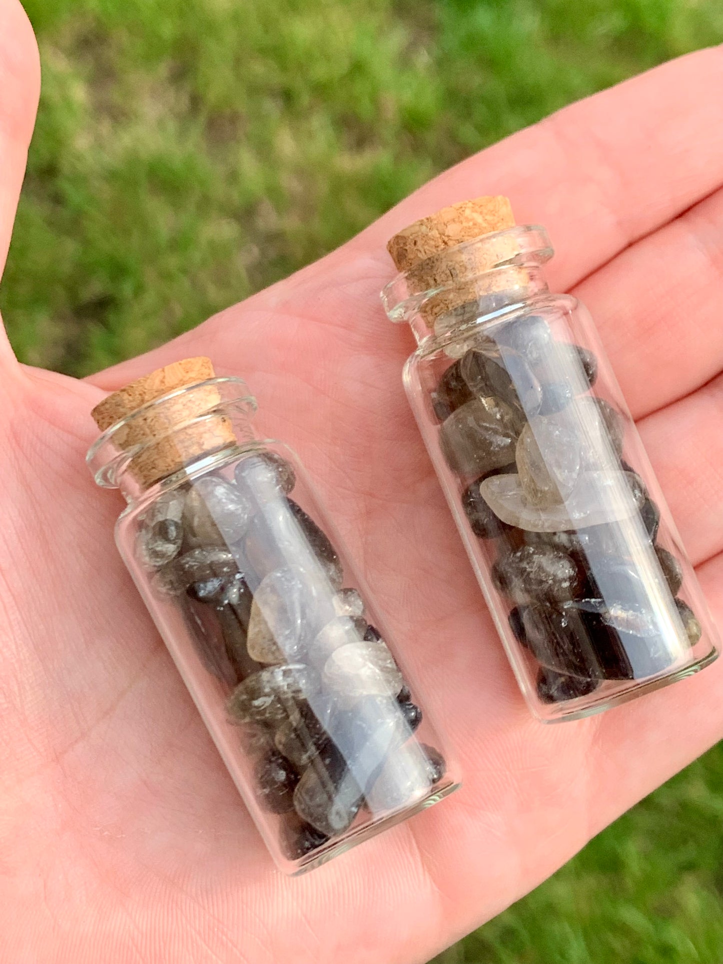 Frasco de cuarzo ahumado