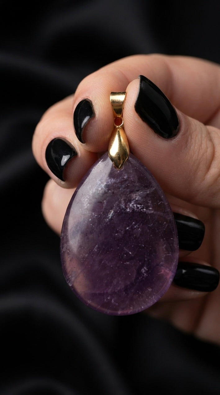 Pendentif goutte améthyste