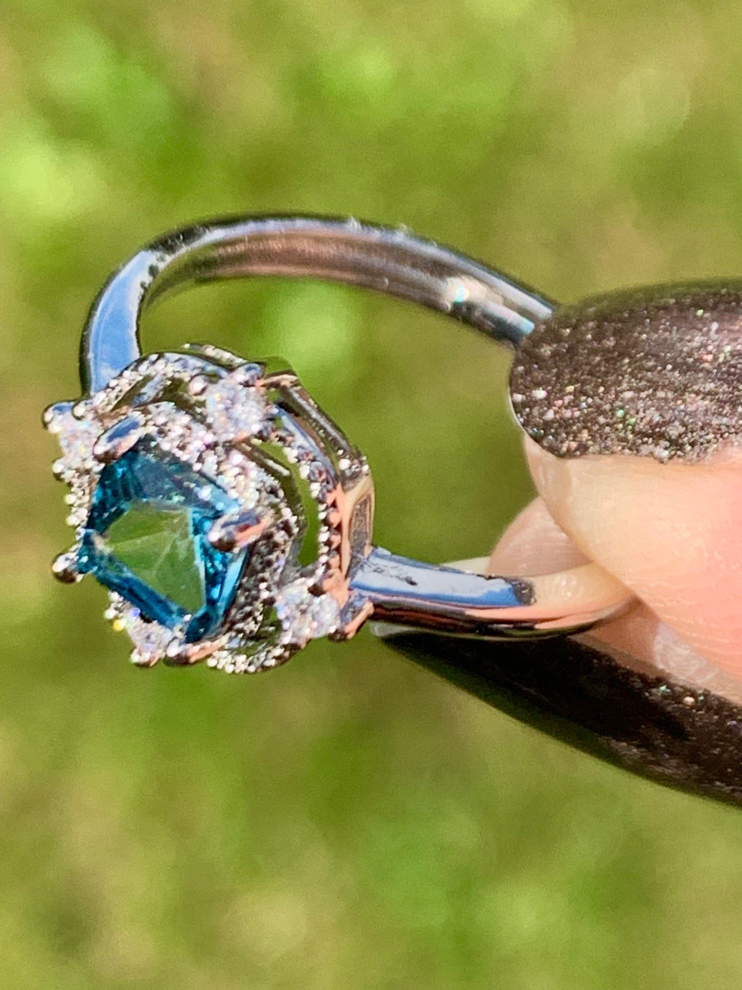 Blue topaz ring