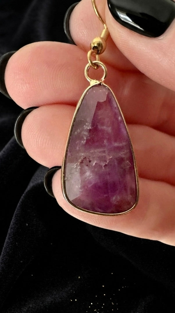Boucles d’oreilles améthyste
