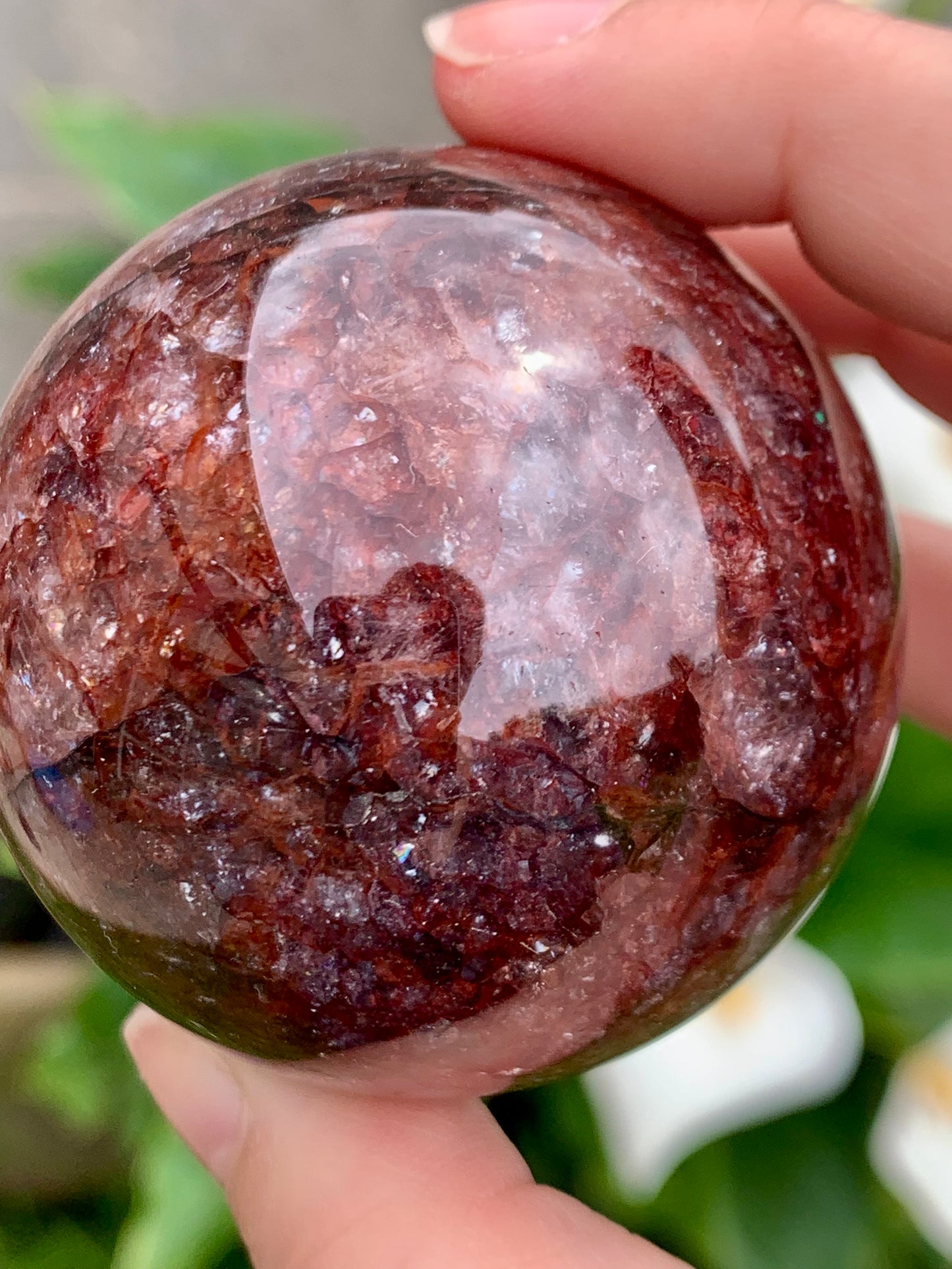 Hematoid quartz sphere 2