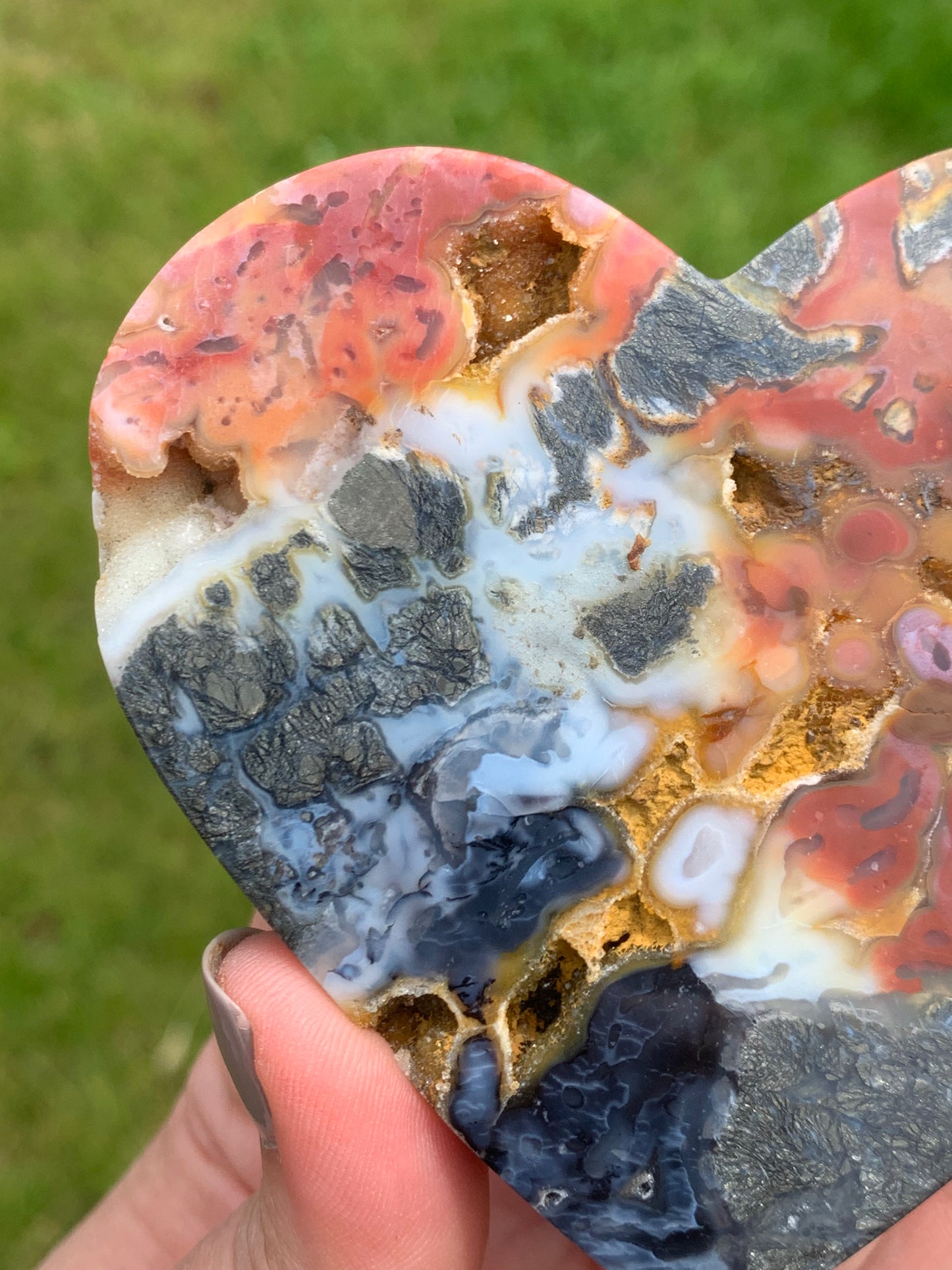 Coeur agate marcassite
