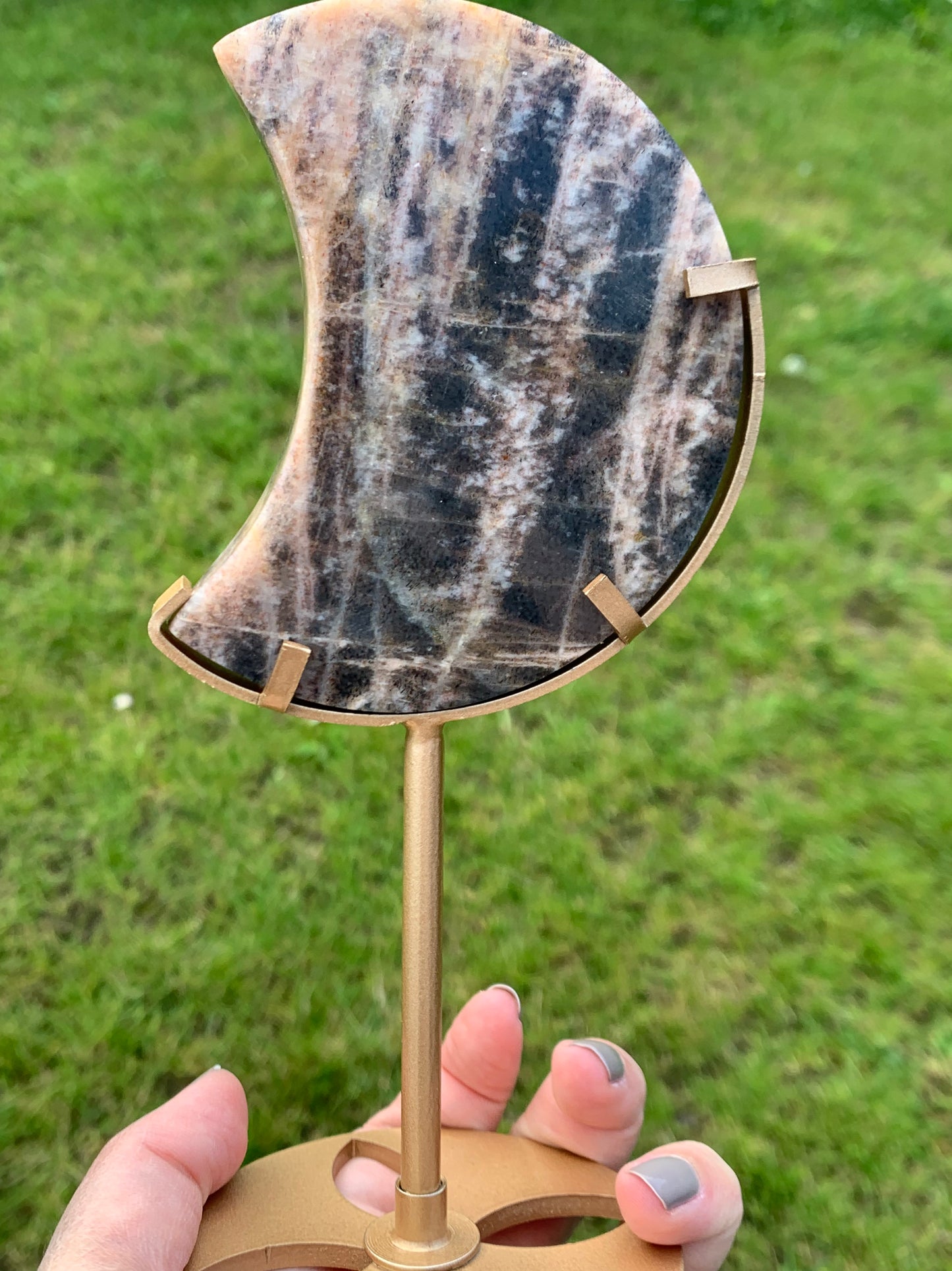 Lune pierre de soleil noire