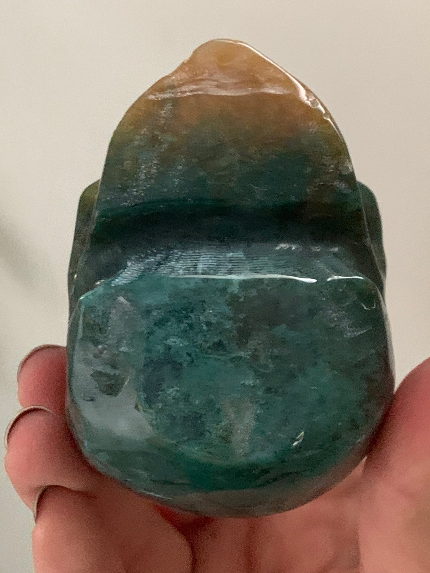 Cráneo de ágata musgosa