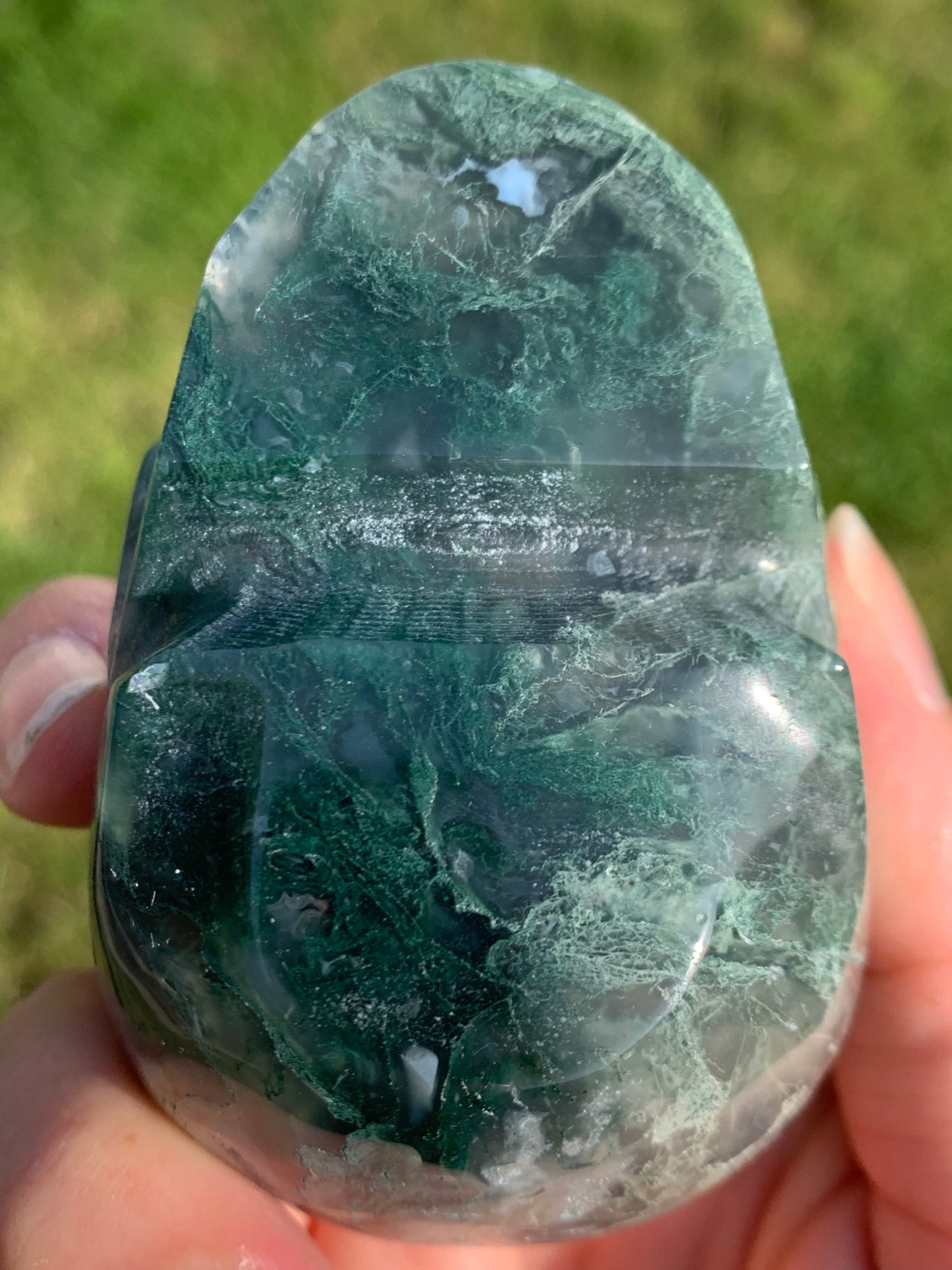 Cráneo de ágata musgosa