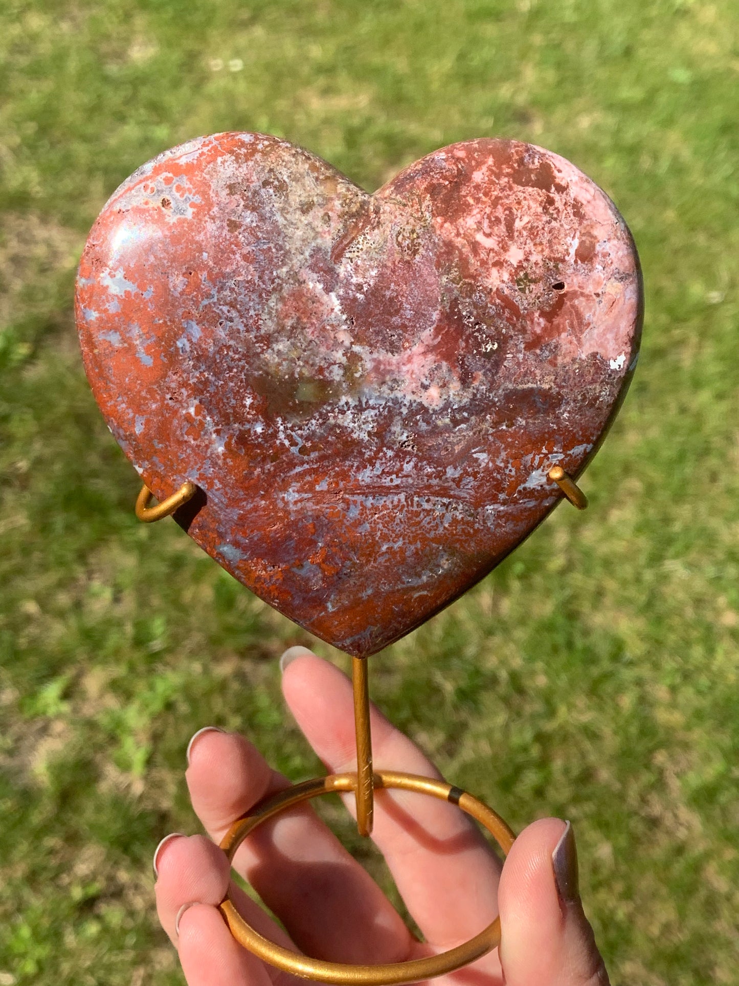 Red Jasper Heart