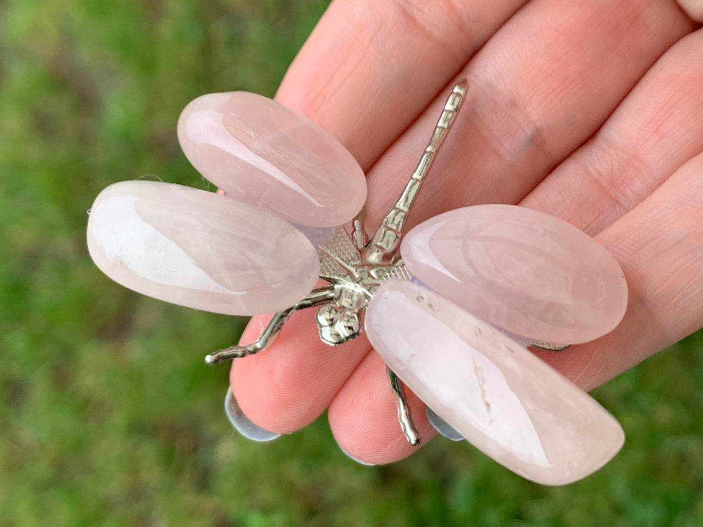 Rose Quartz Dragonfly