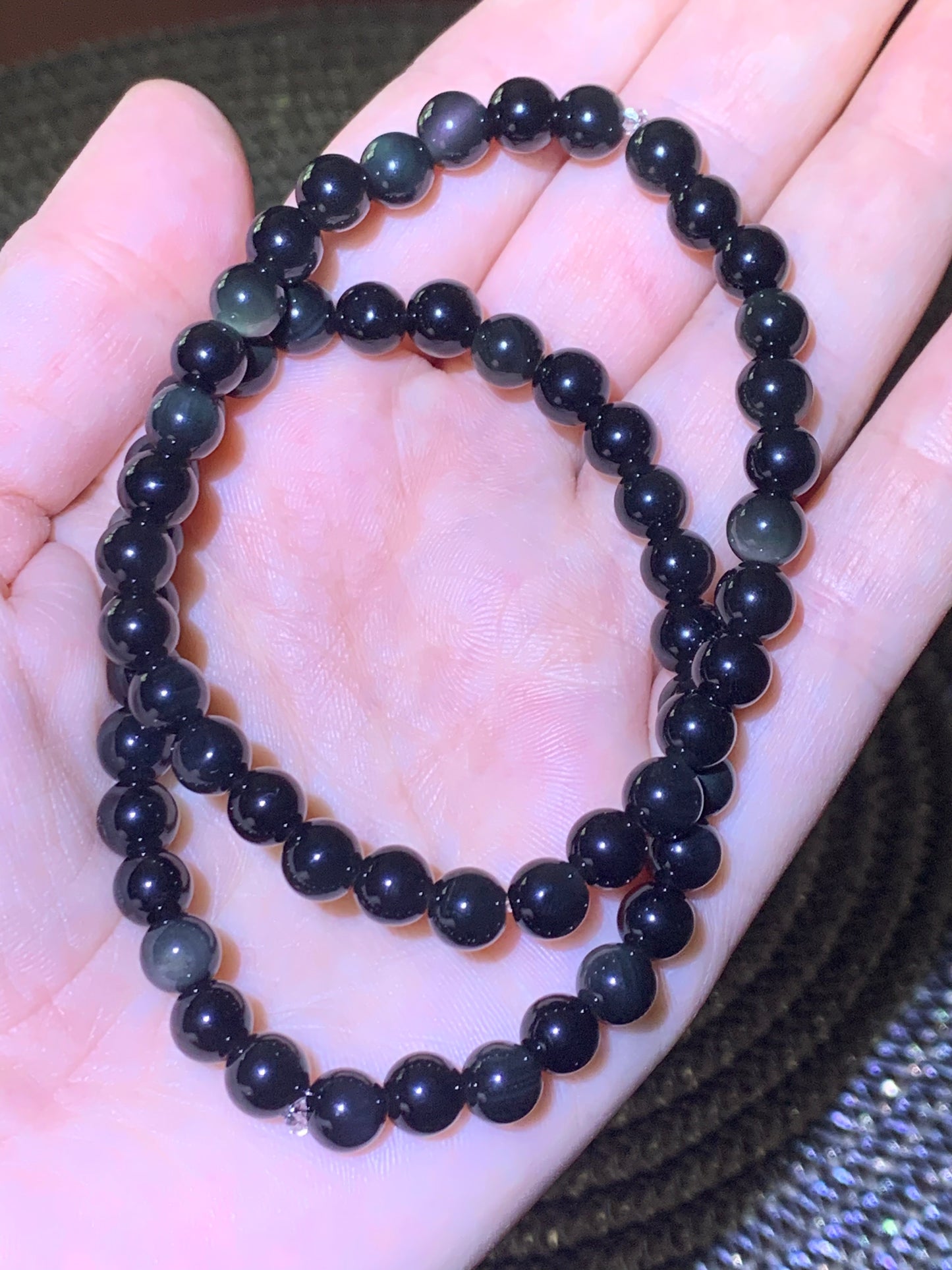 Pulsera de obsidiana de ojo celestial