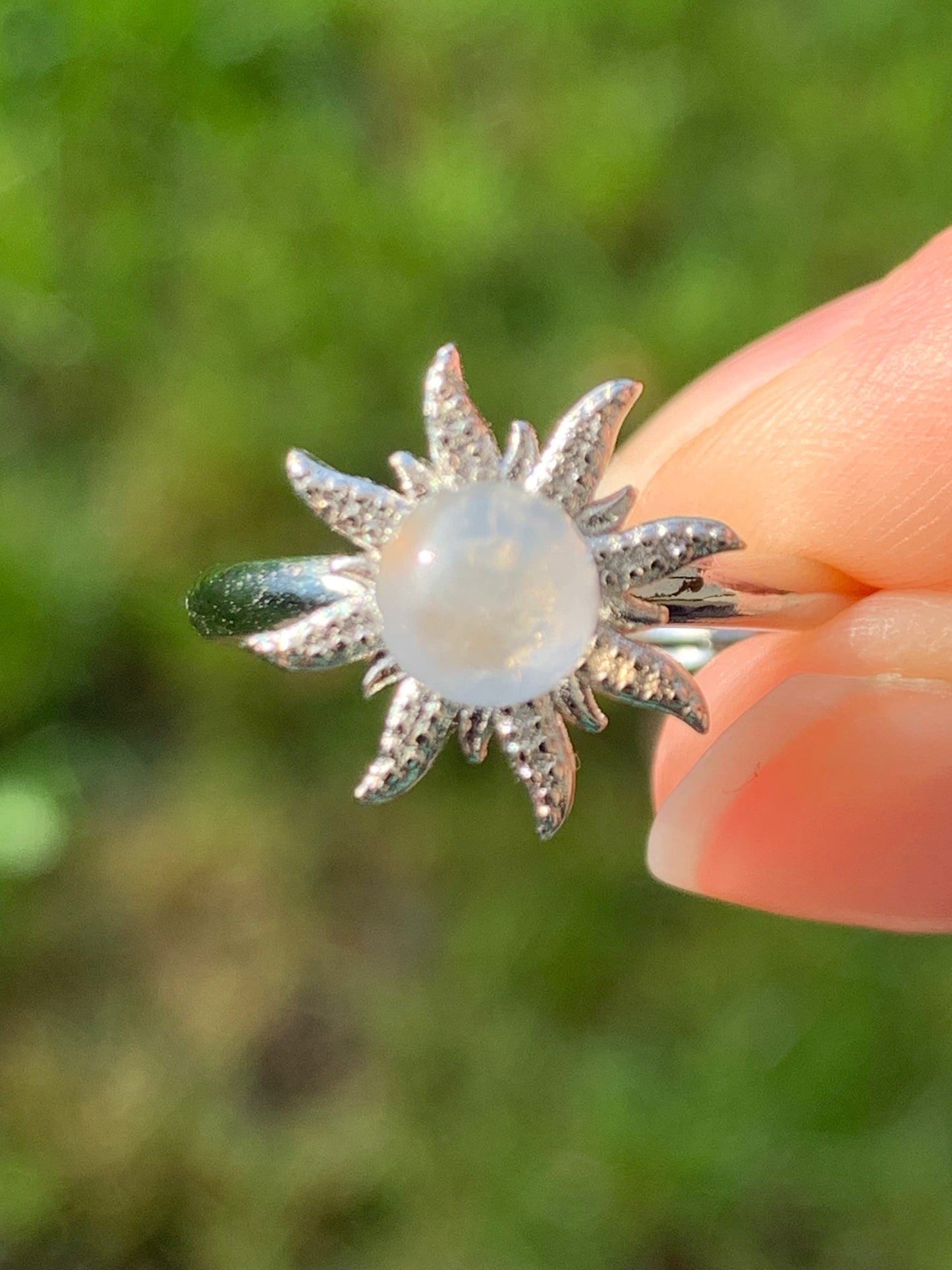 Moonstone anti-stress ring