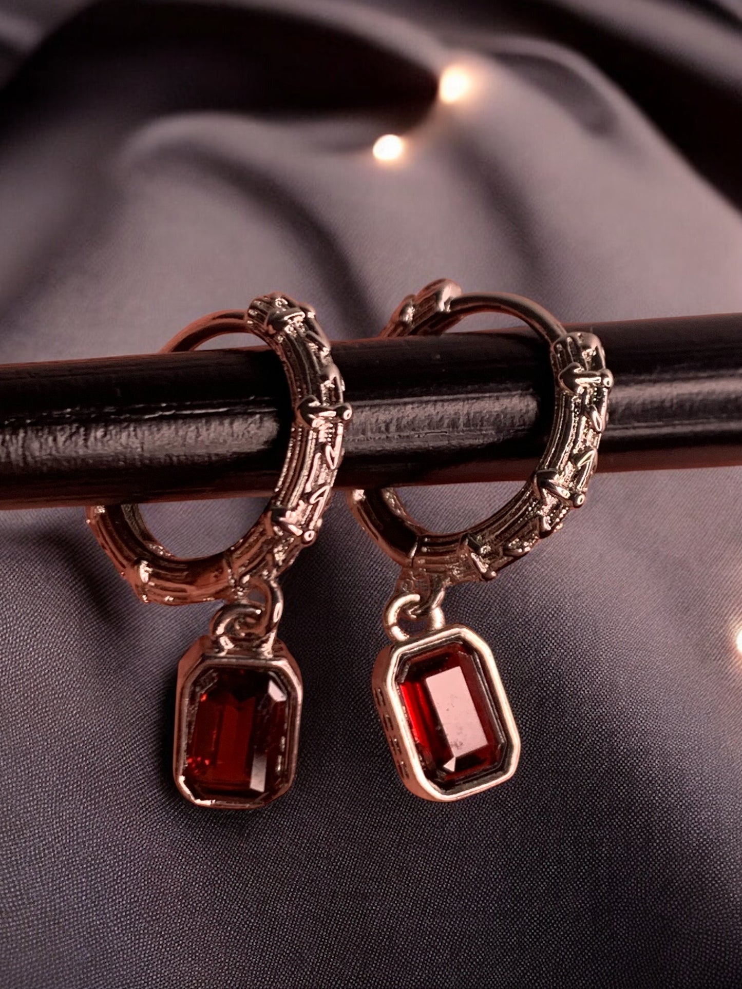 Boucle d’oreilles grenat