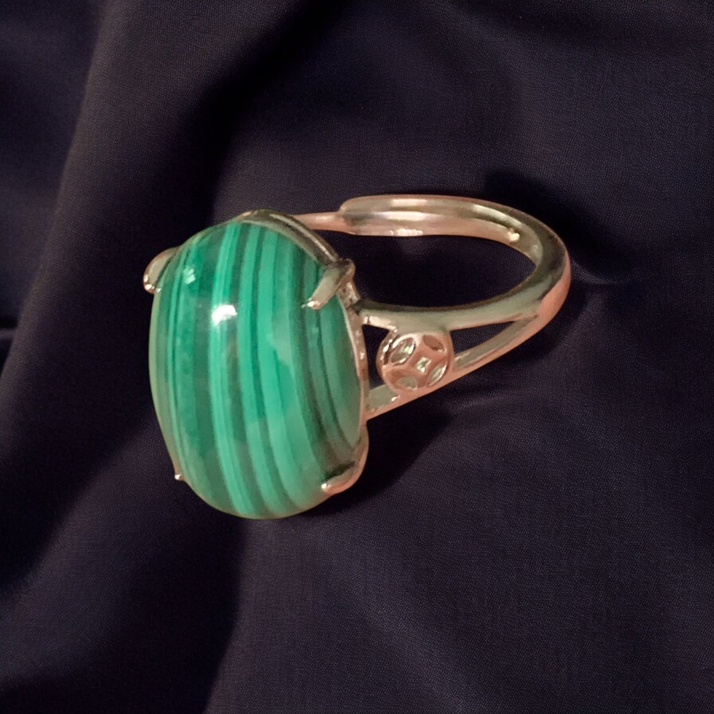 Malachite ring