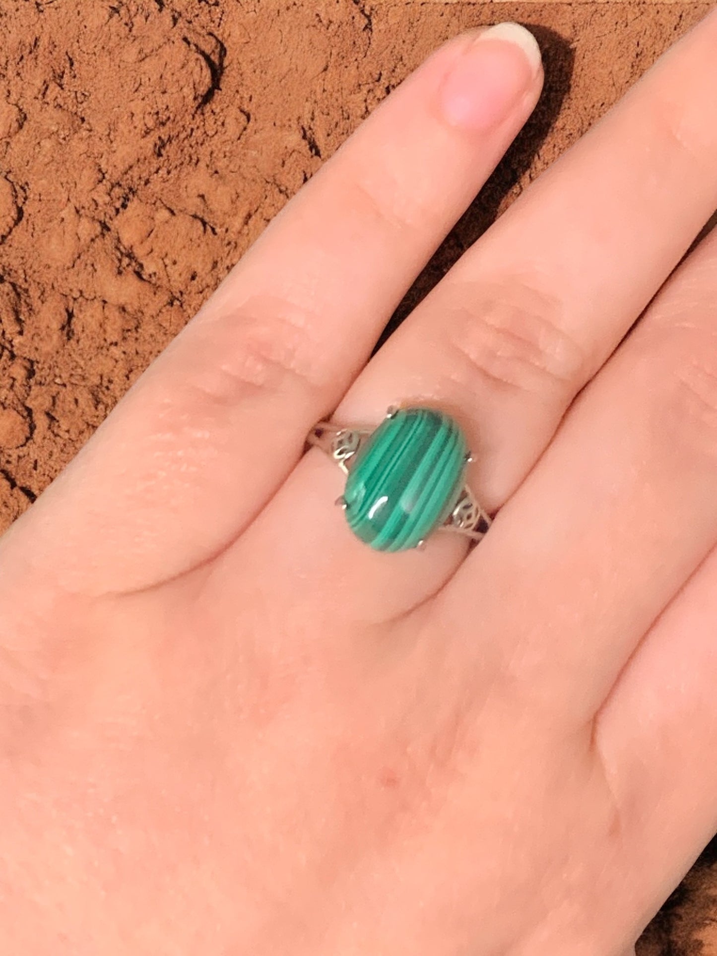 Malachite ring