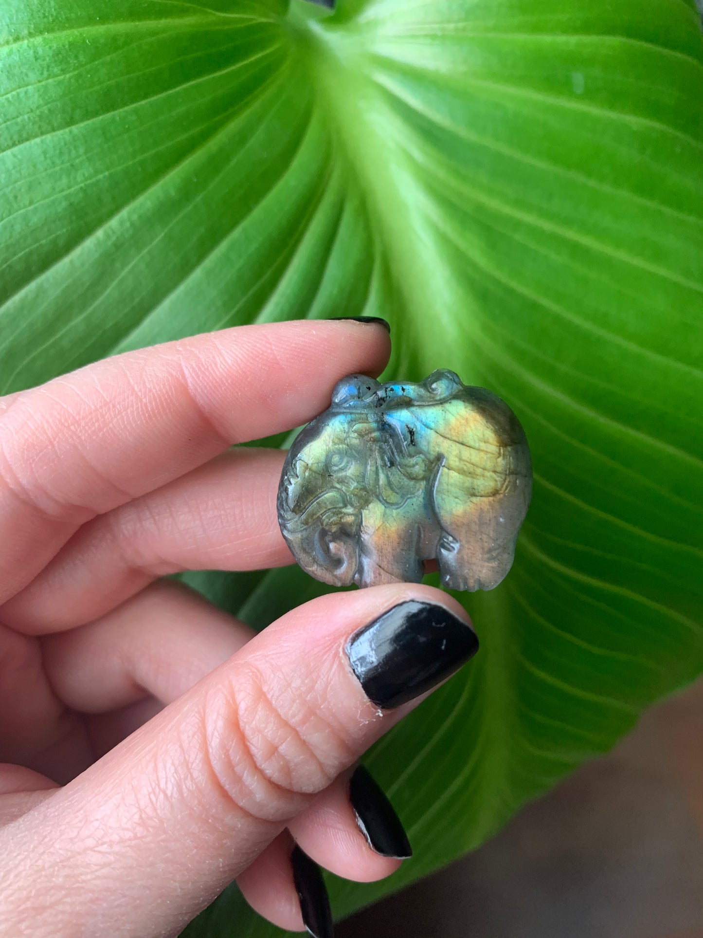 Labradorite Elephant 1