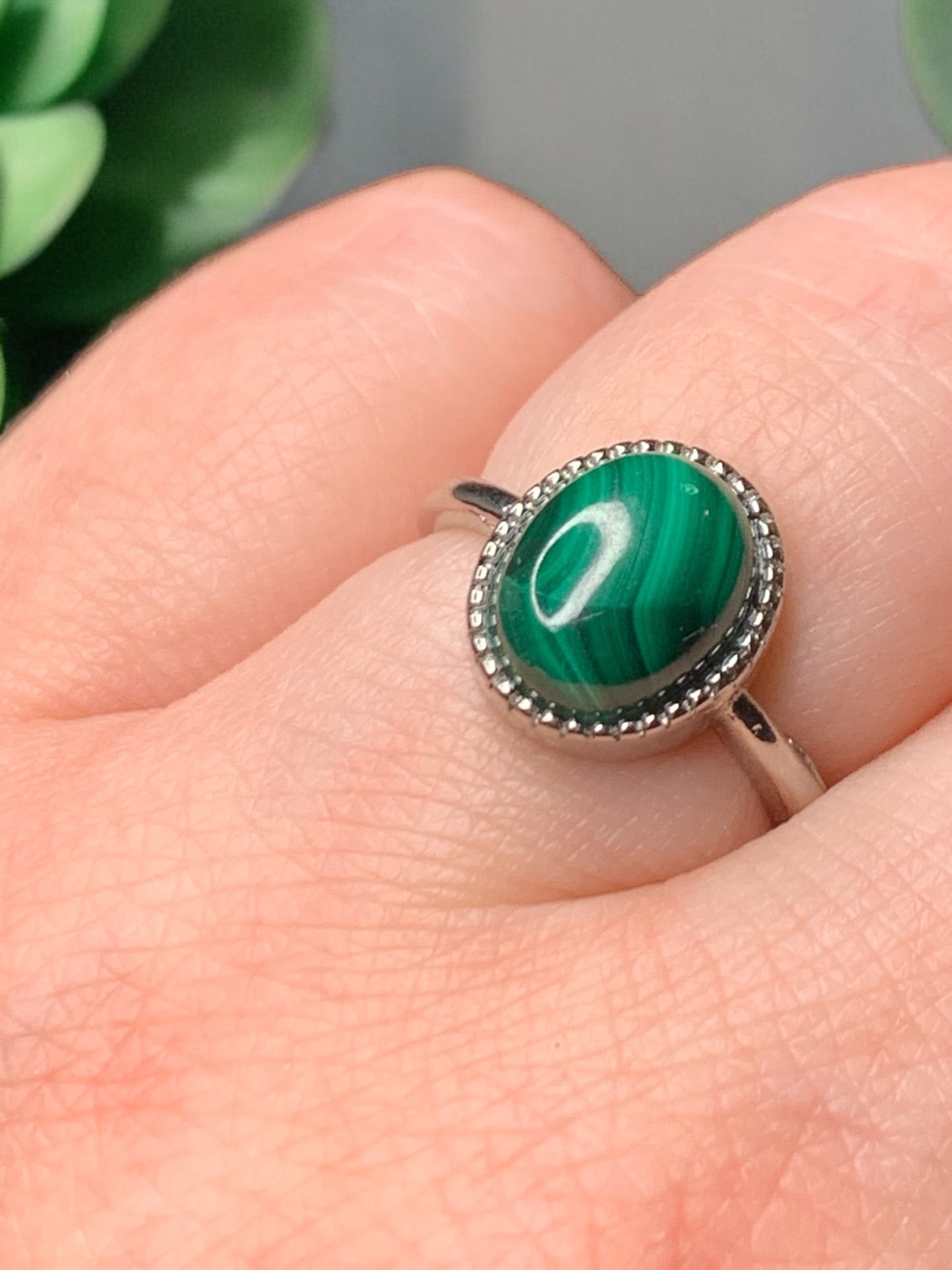 Malachite ring
