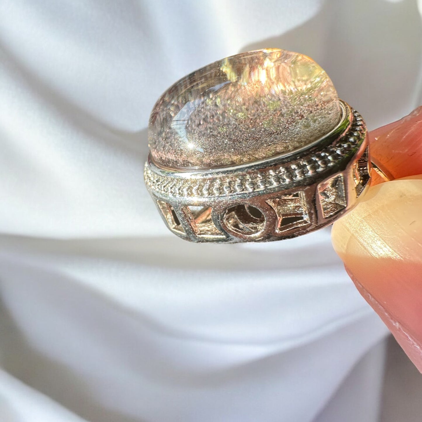 Lodolite / garden quartz pendant