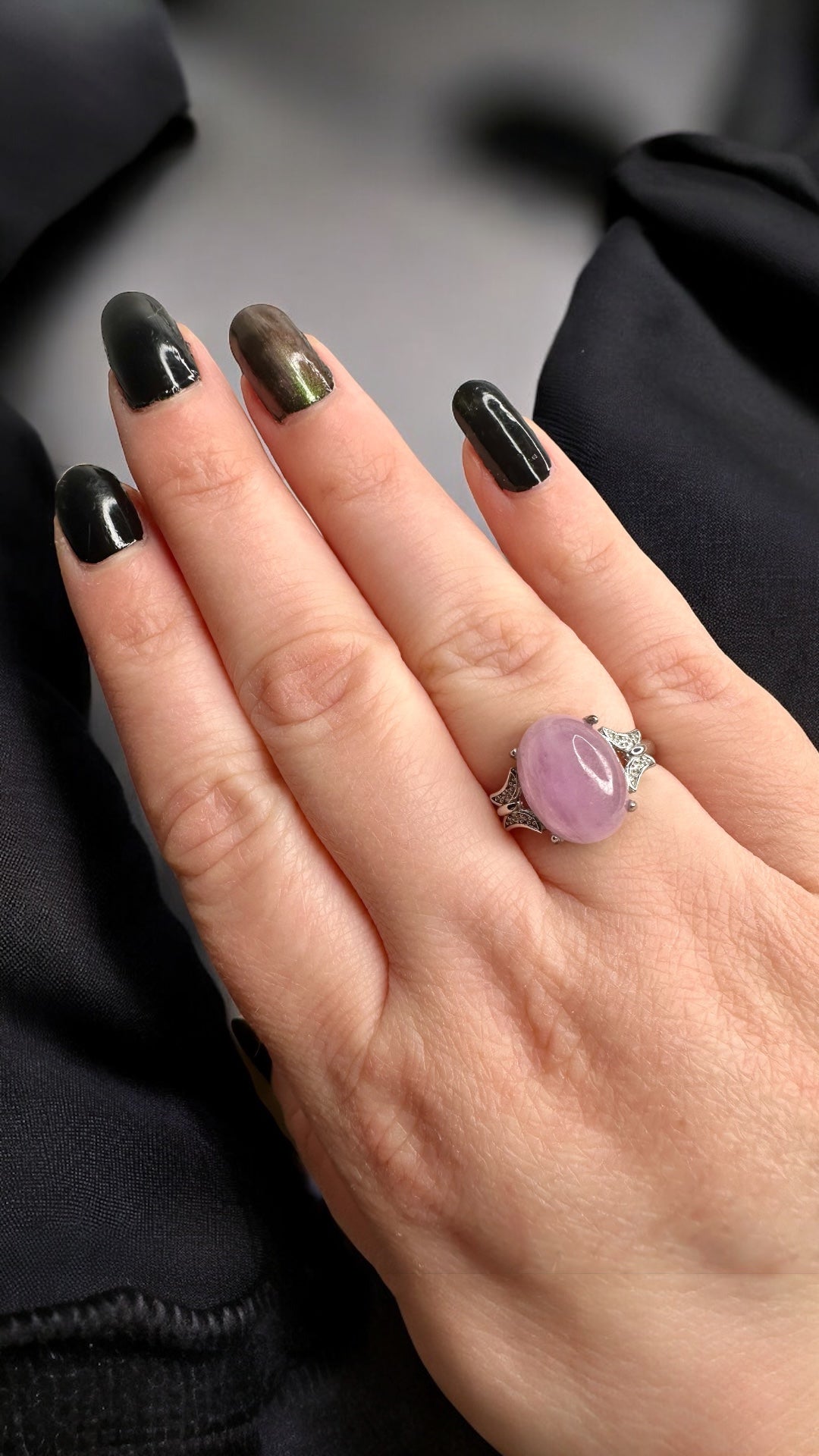 Anillo de kunzita s925