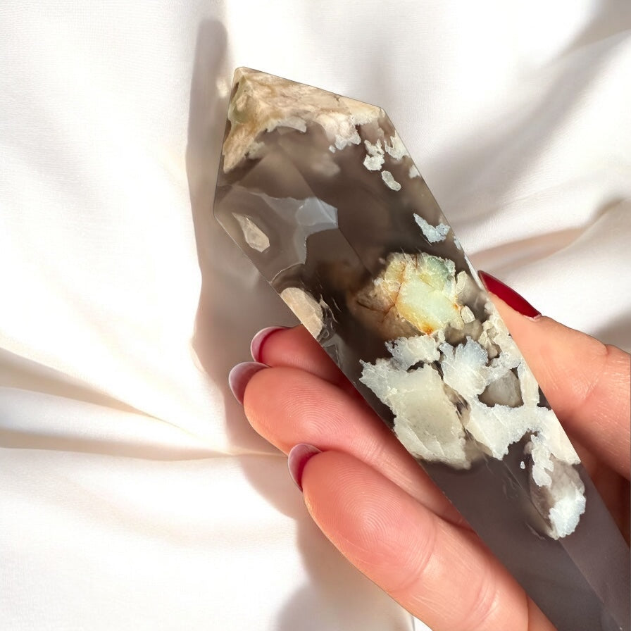 Sceptre agate fleur grise