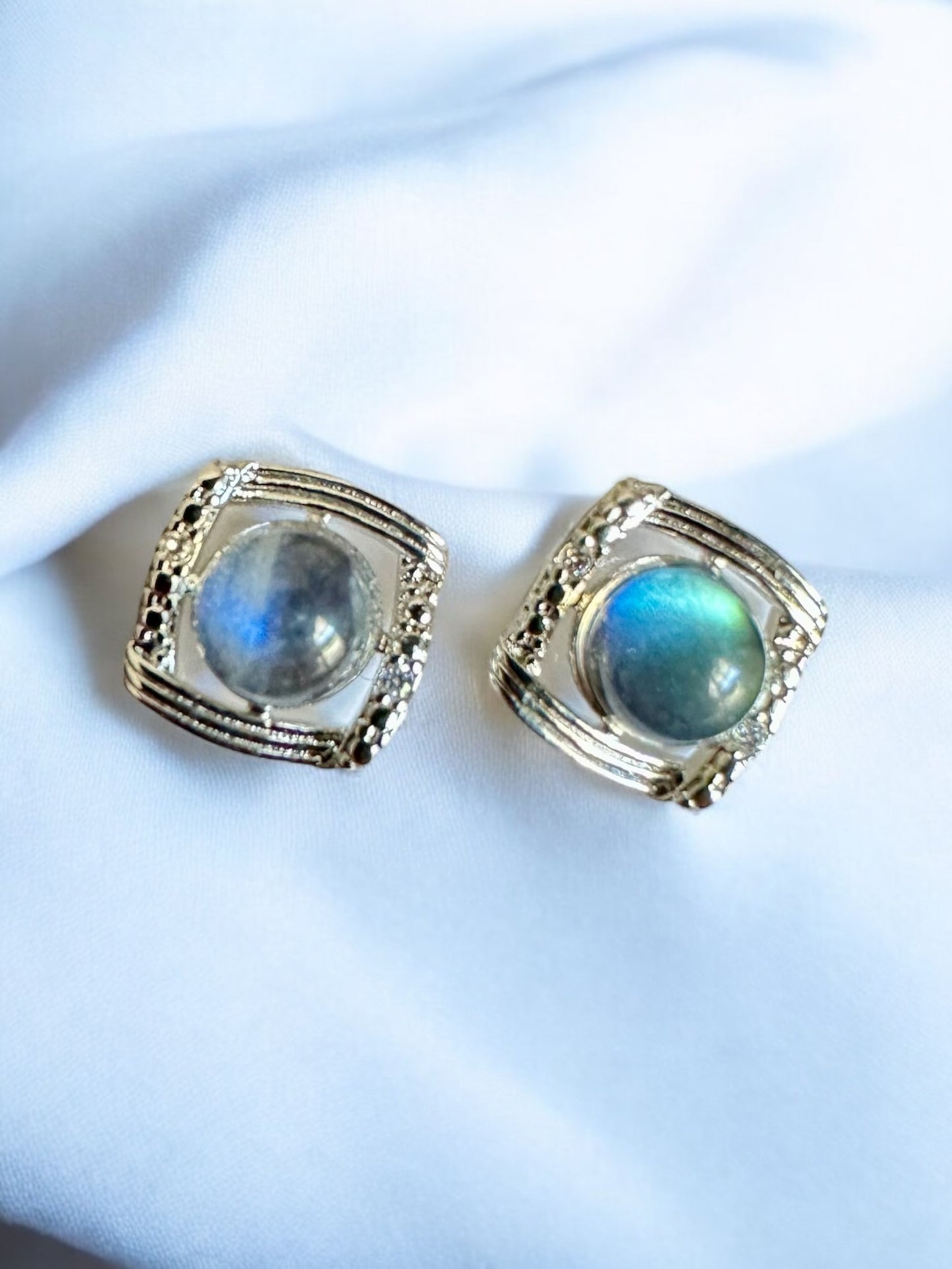 Boucles d’oreilles labradorite