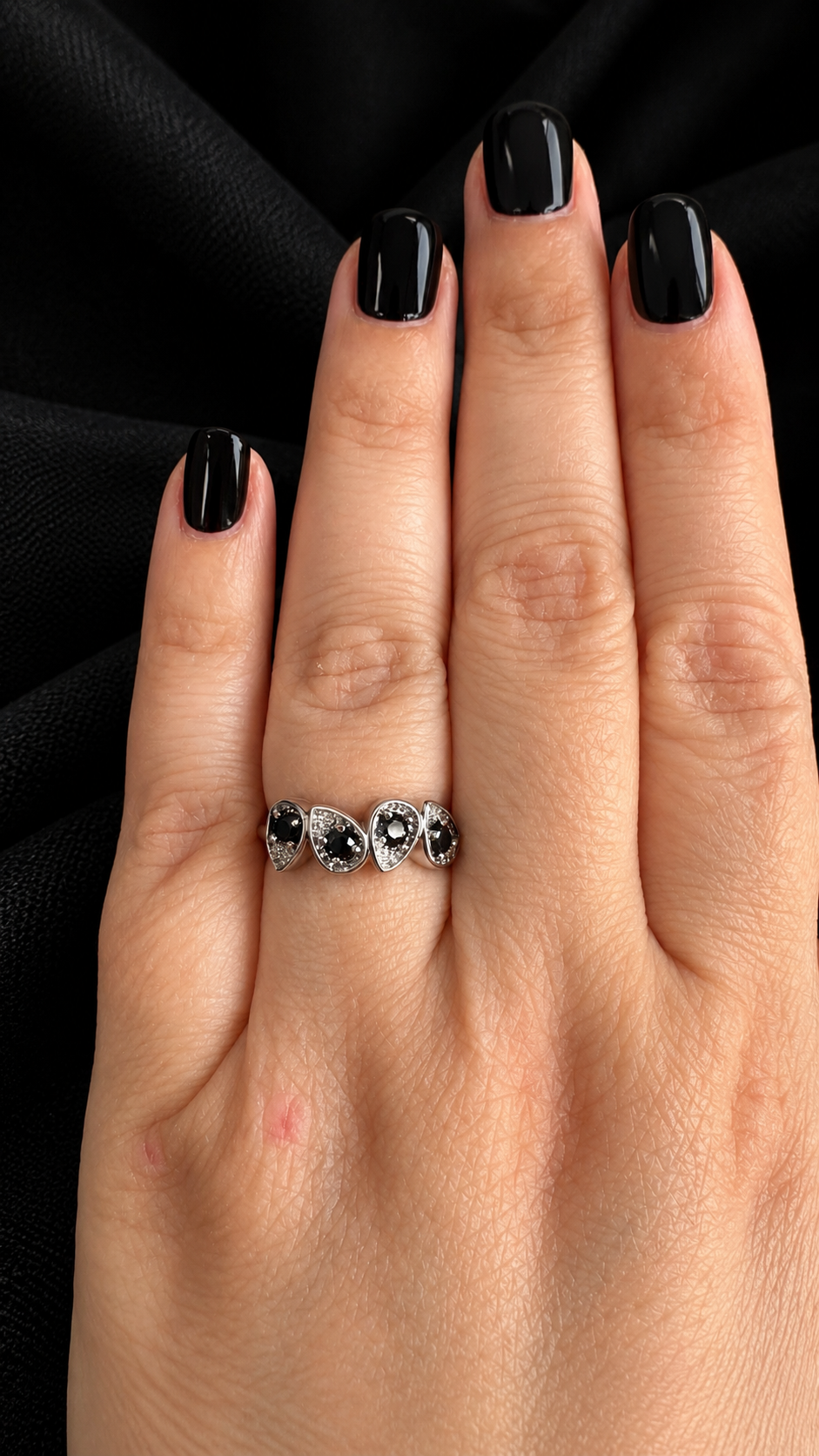 Bague tourmaline noire