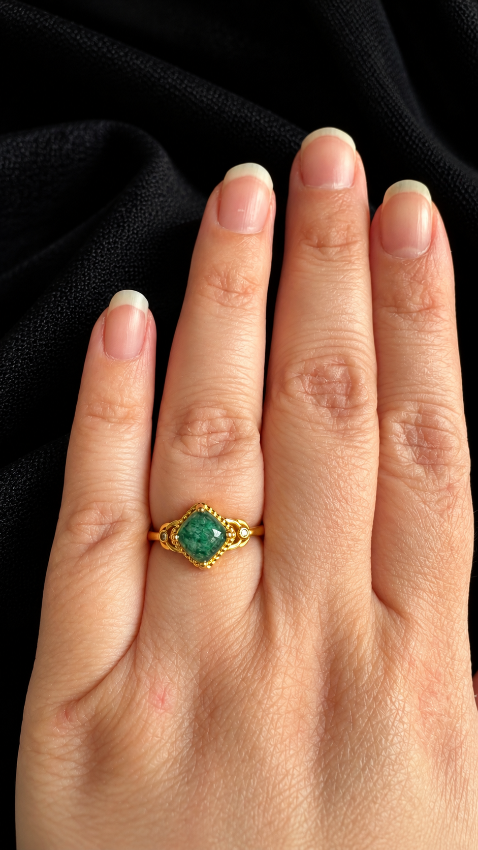 Bague agate mousse