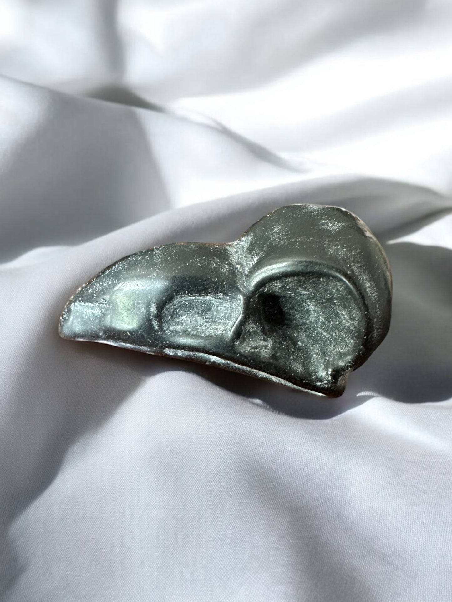 Crâne corbeau obsidienne