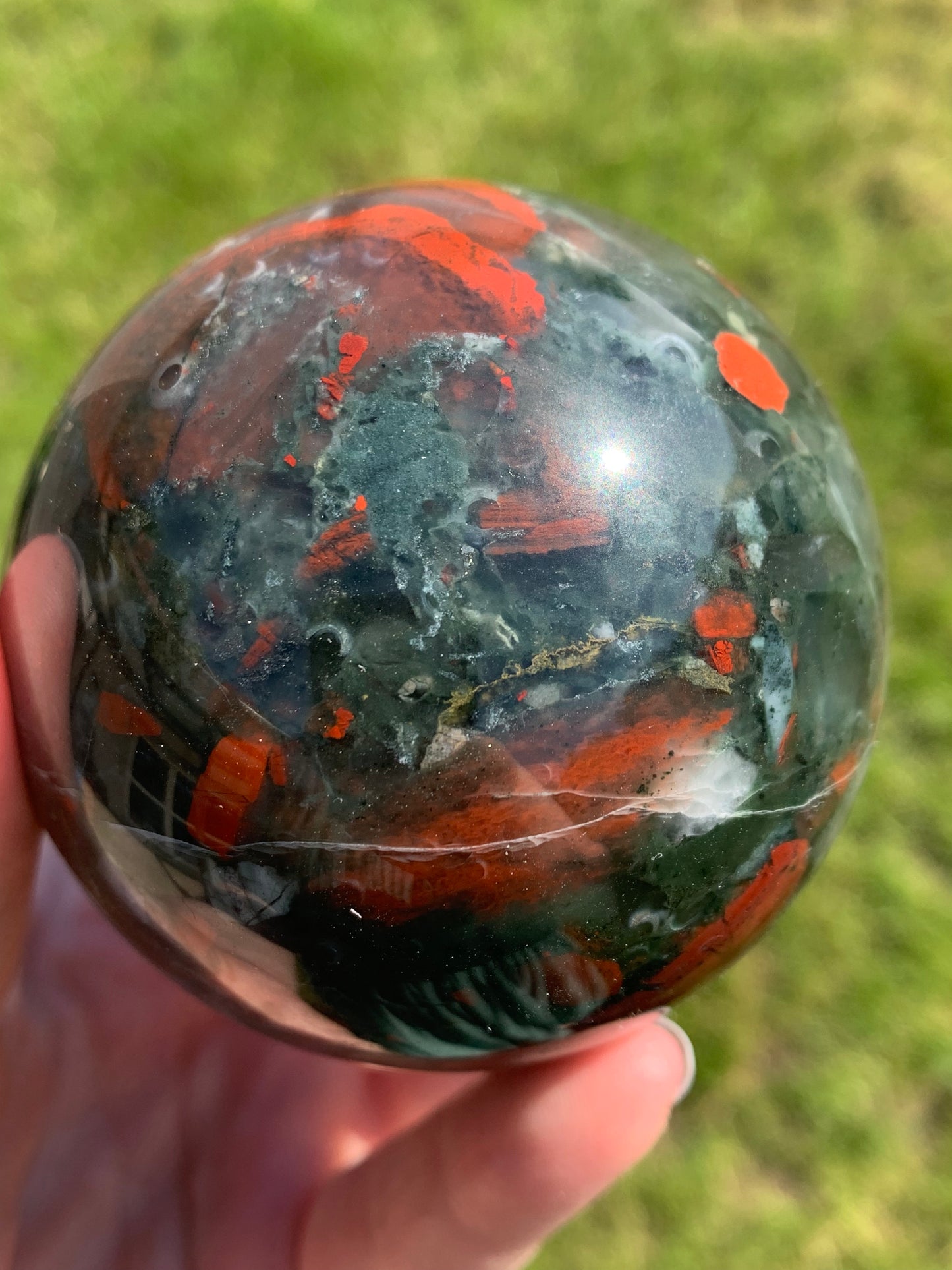 Heliotrope Sphere (Blood Jasper)
