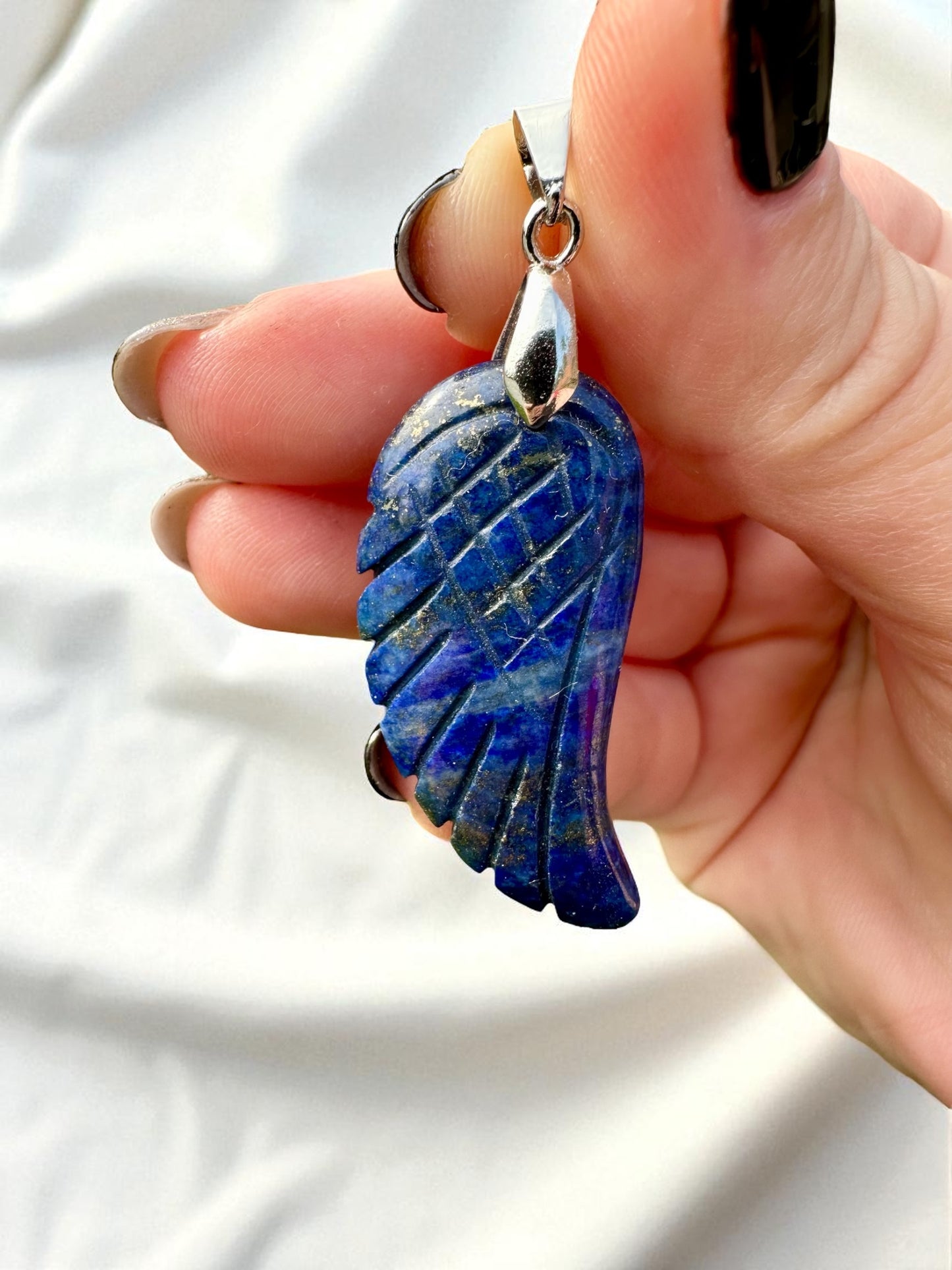Pendentif aile lapis lazuli