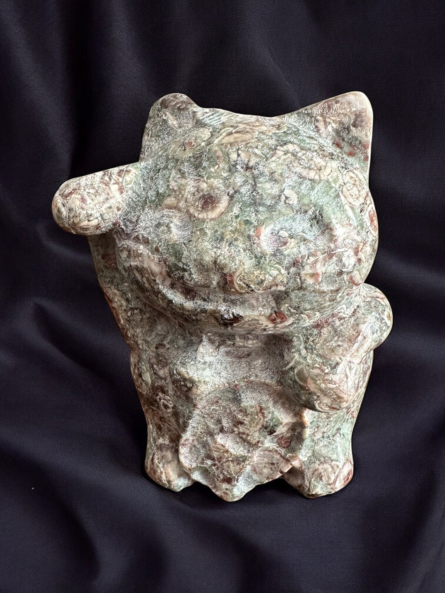 Maneki neko chat jaspe sakura