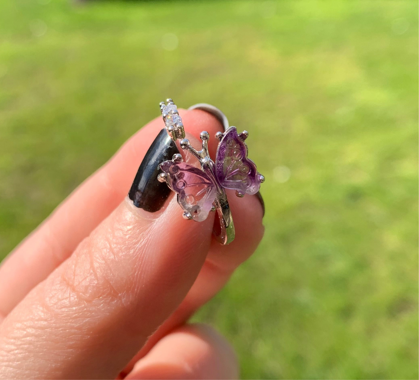 Bague papillon Fluorite 1