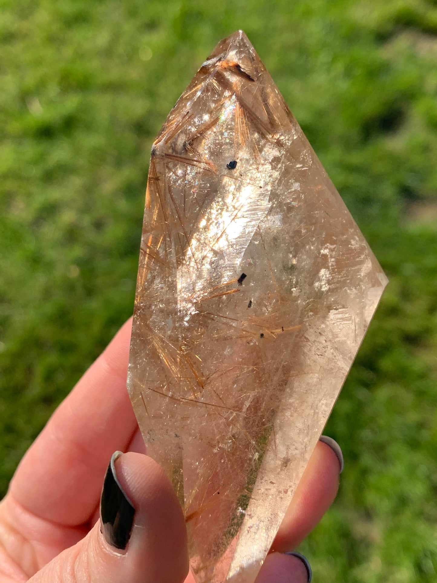 Quartz rutile doré