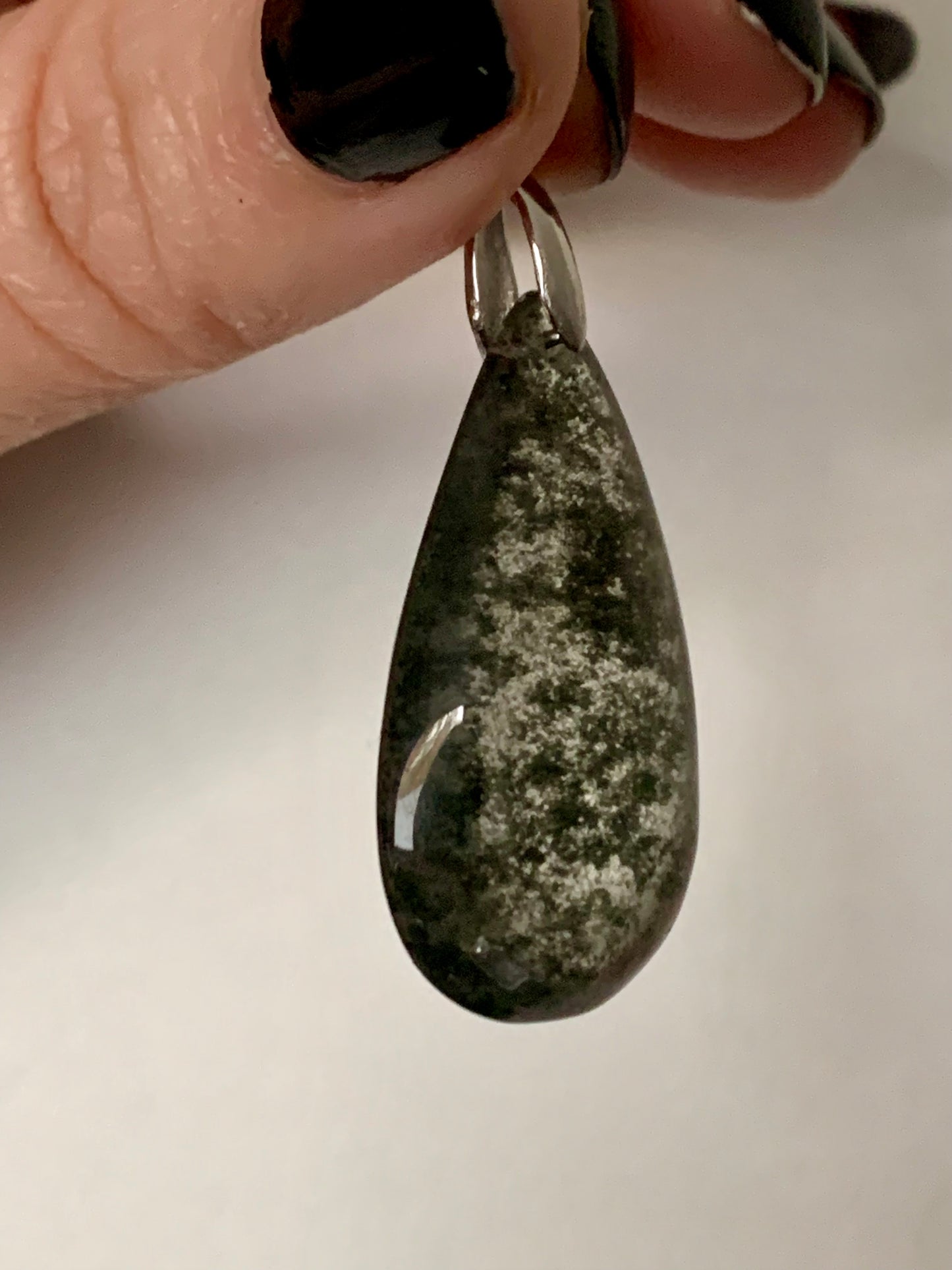 Pendentif en quartz jardin / Lodolite