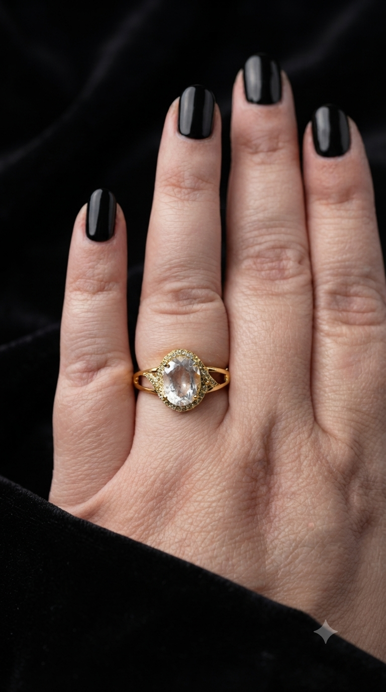 Bague cristal de roche