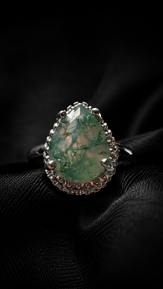 Bague agate mousse