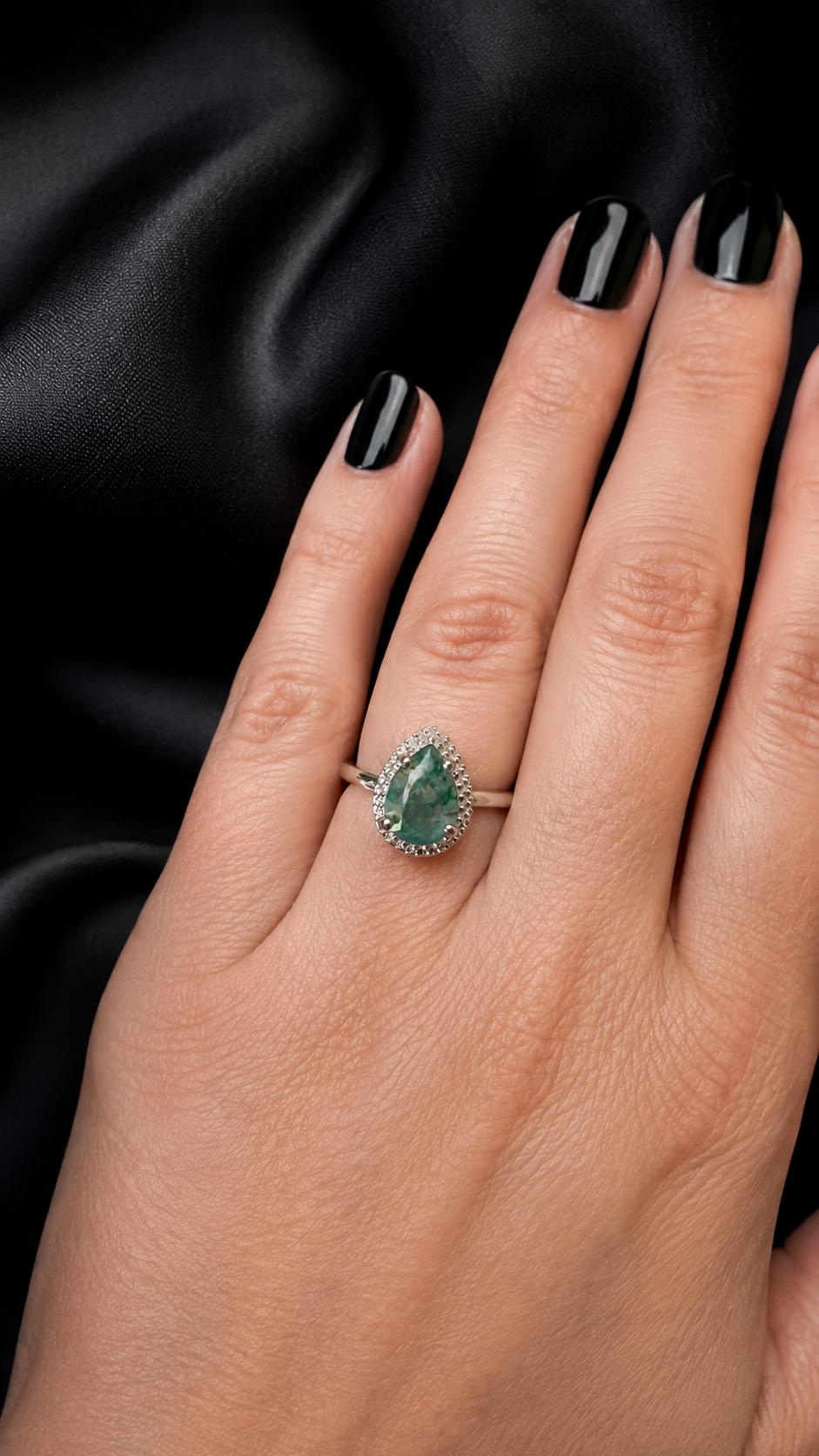 Bague agate mousse