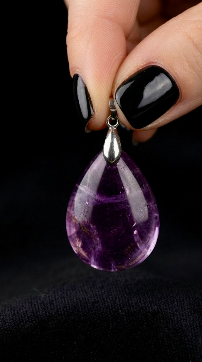 Pendentif goutte améthyste