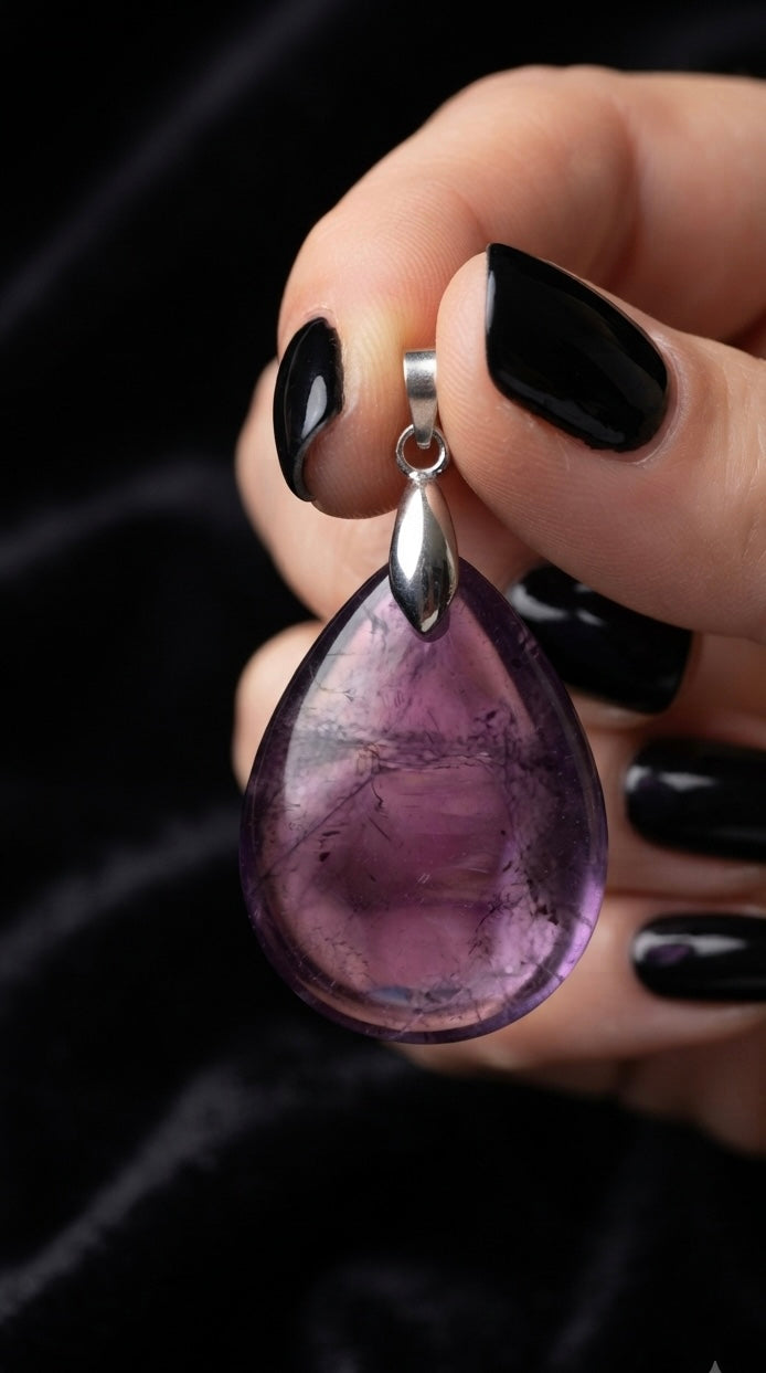 Pendentif goutte améthyste