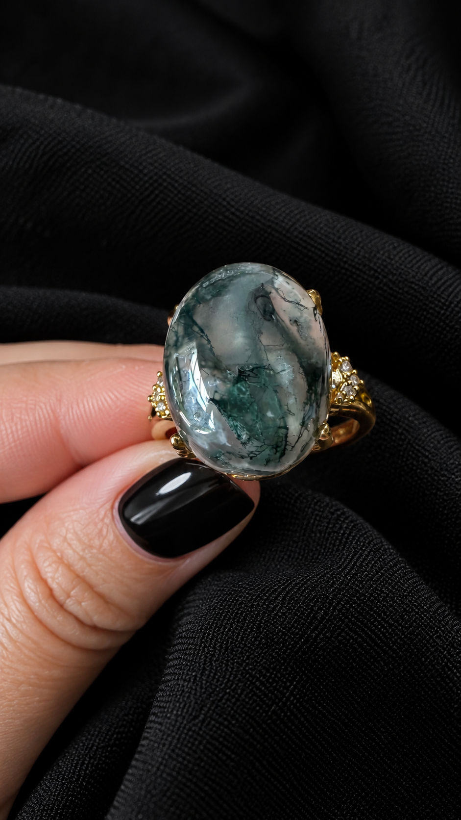 Bague en agate mousse