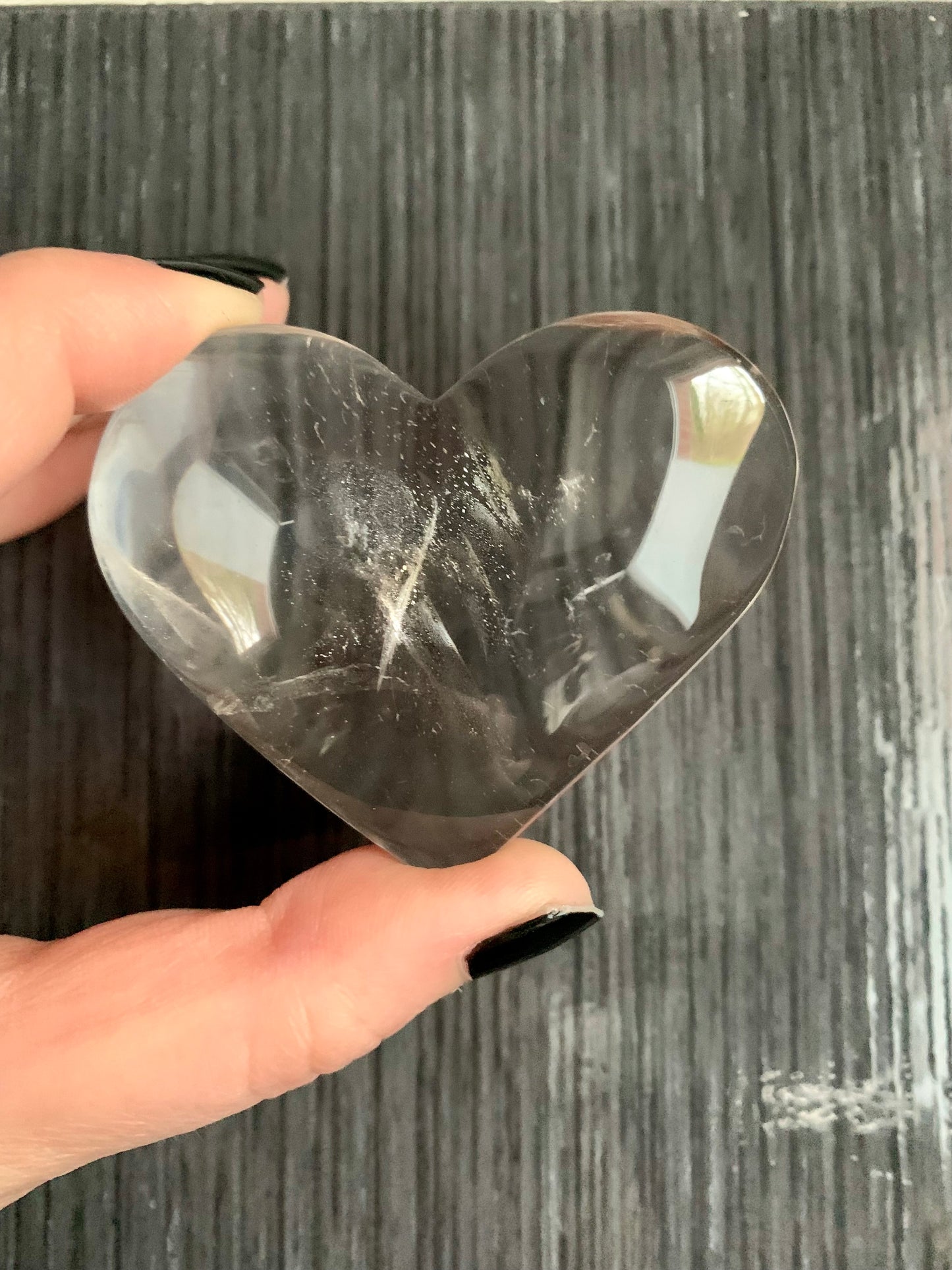 Coeur en cristal de roche