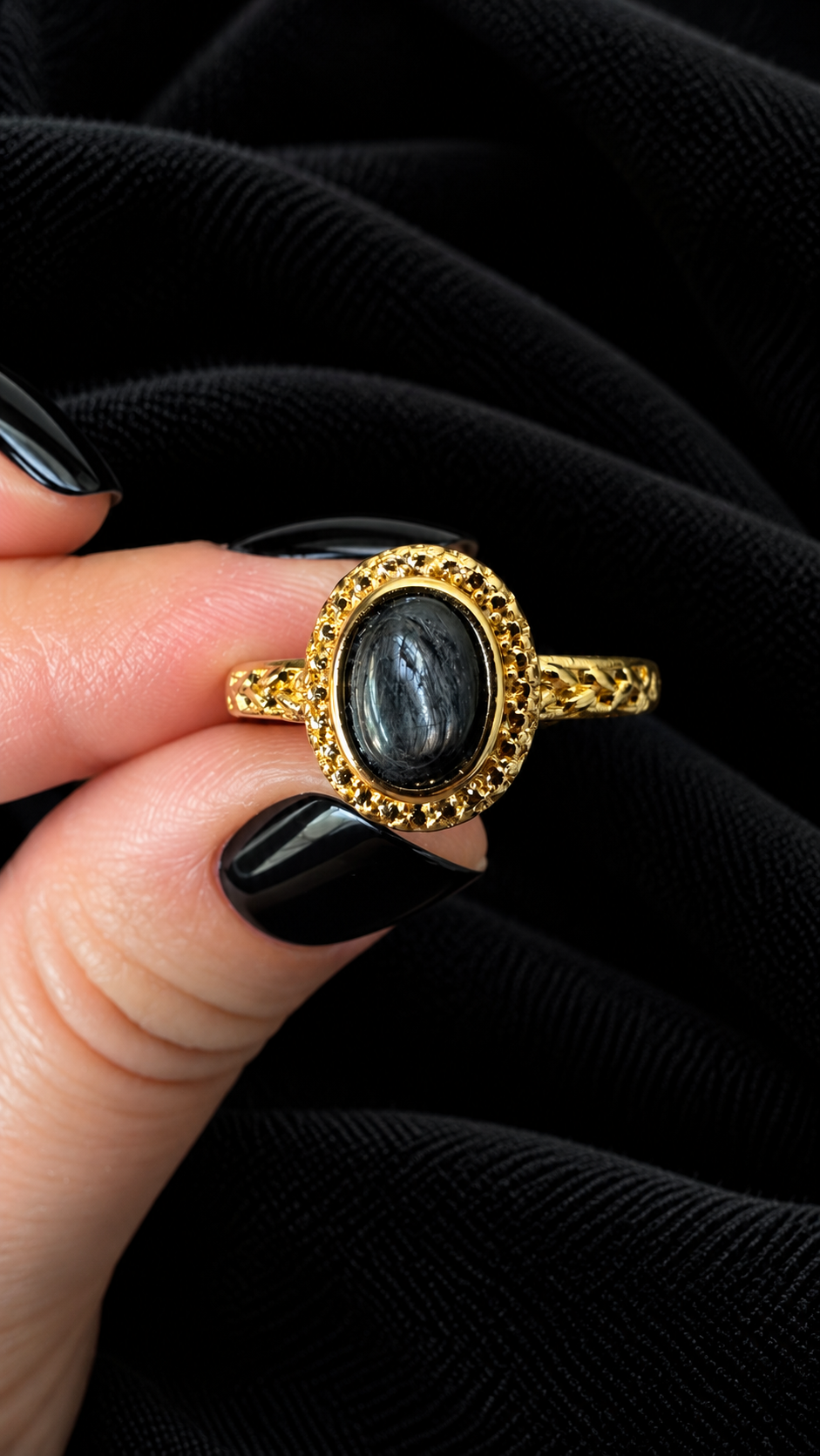 Bague hypersthene