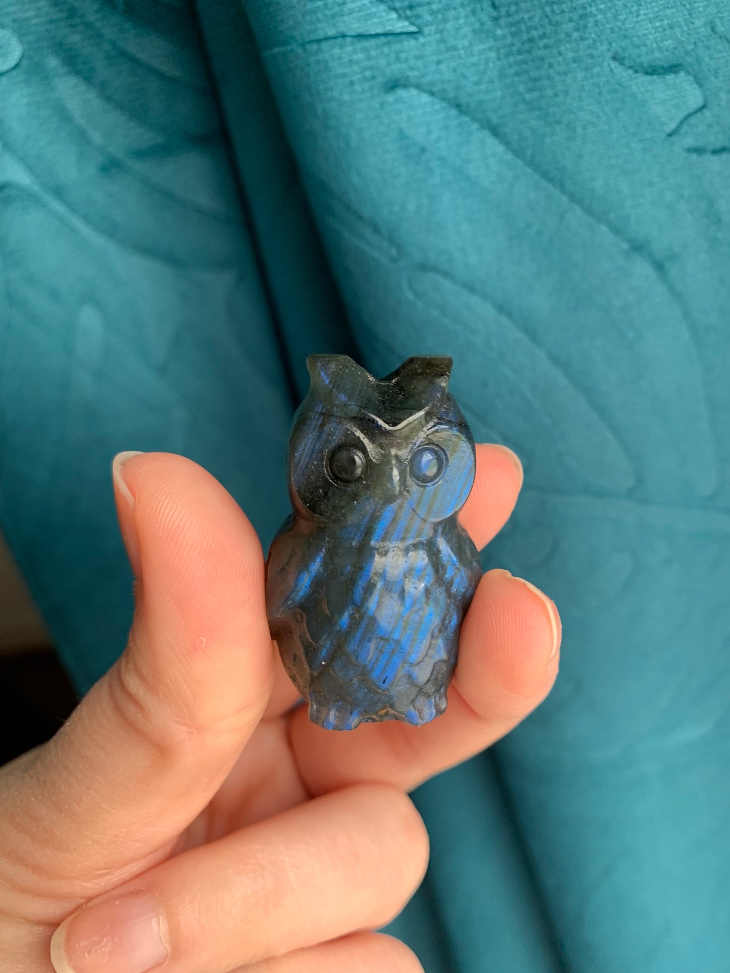 Hibou en labradorite