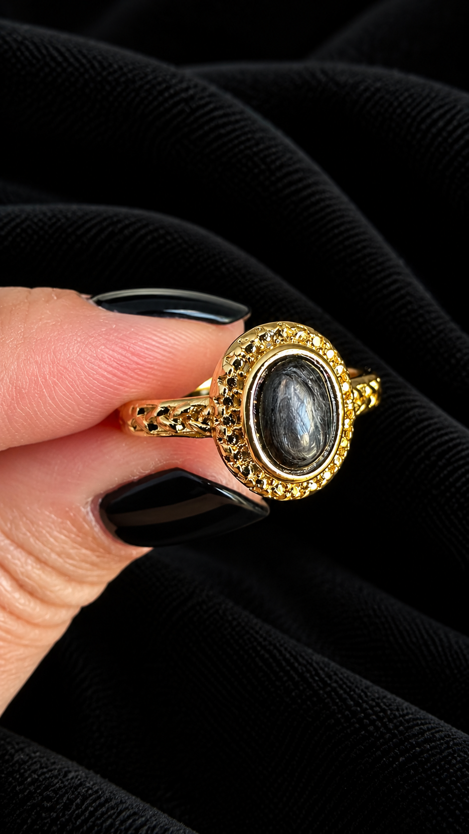 Bague hypersthene