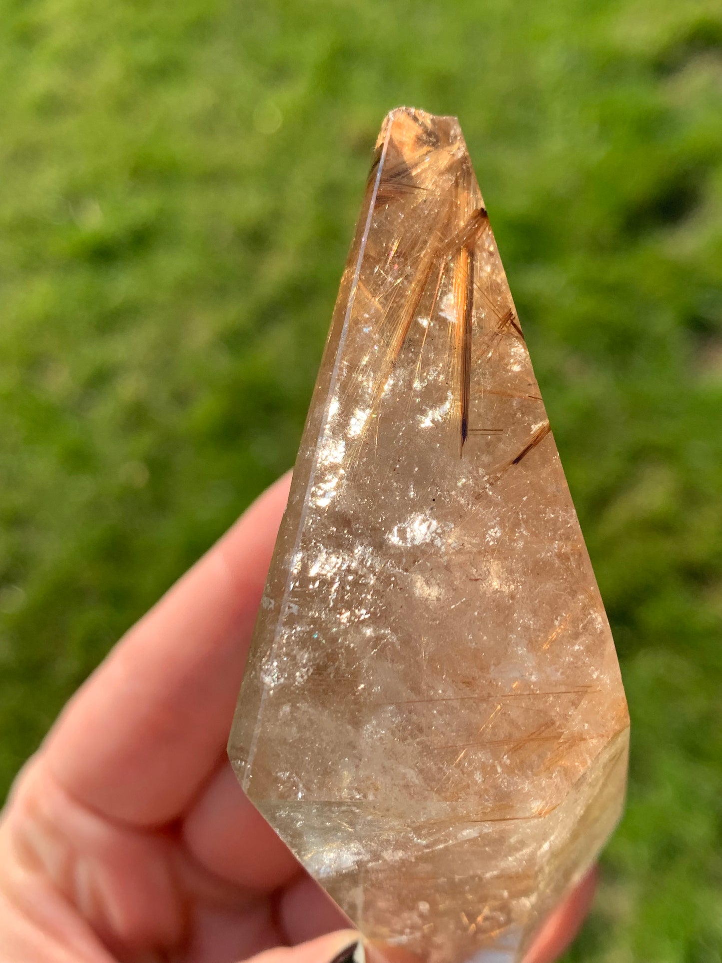 Quartz rutile doré