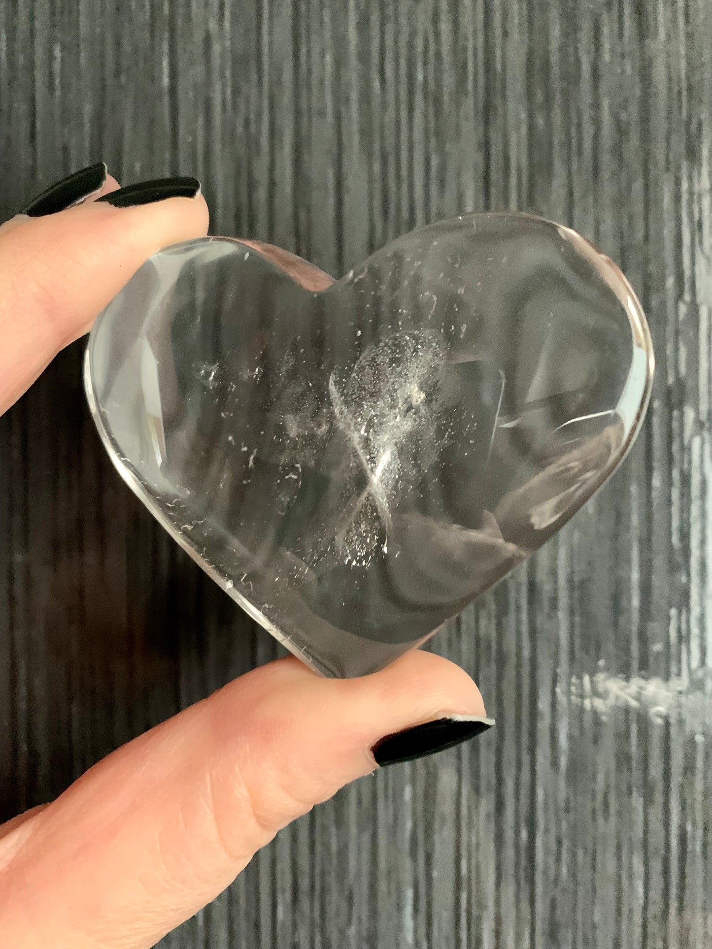 Coeur en cristal de roche