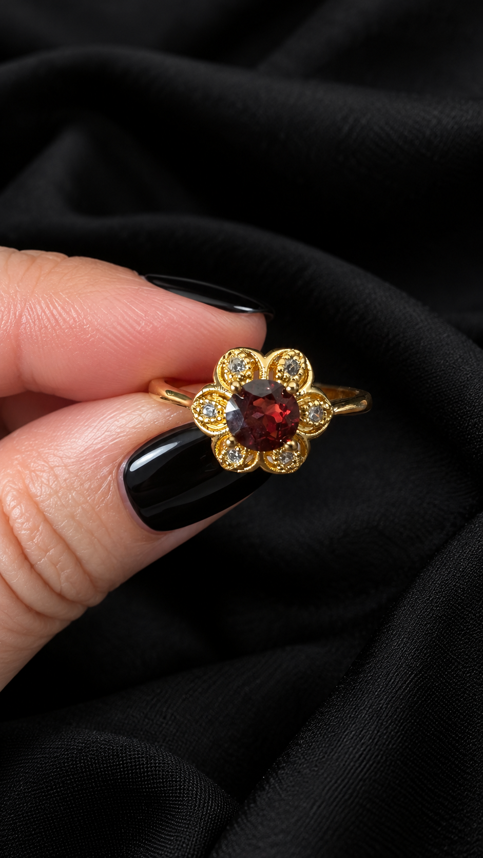 Bague grenat