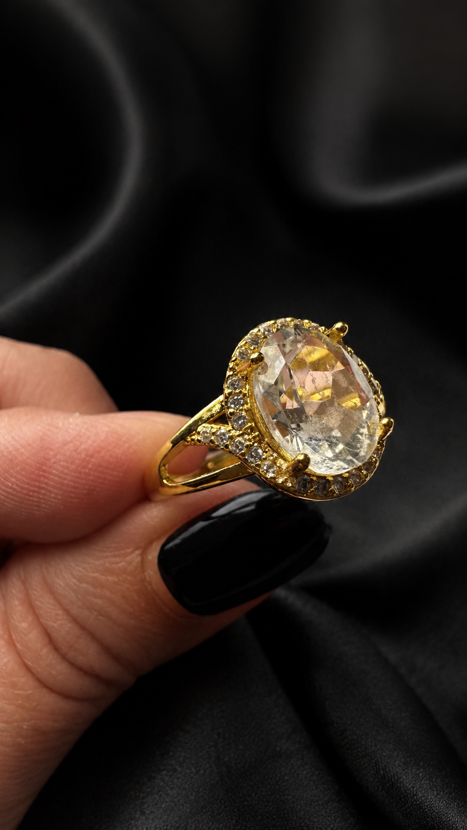Bague cristal de roche